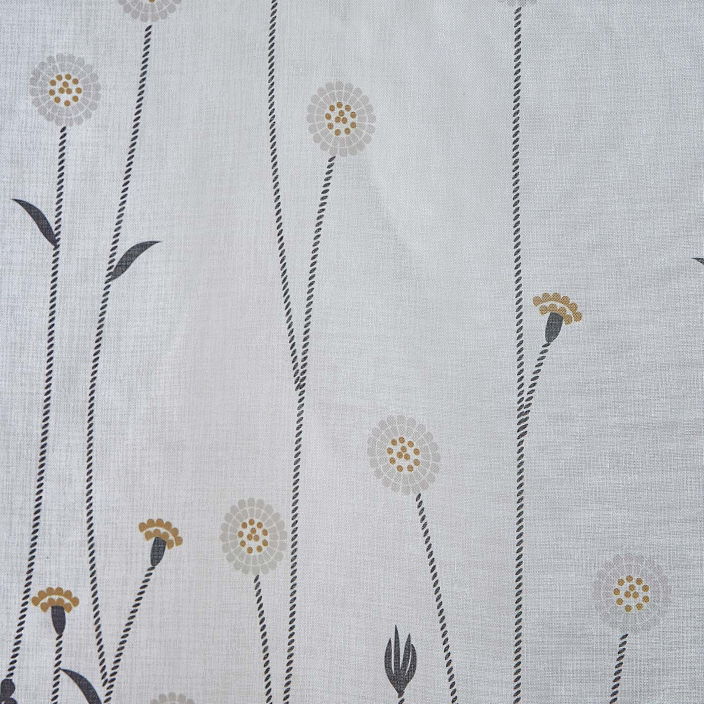Scandi Floral Hidden Tab Top Voile Panel