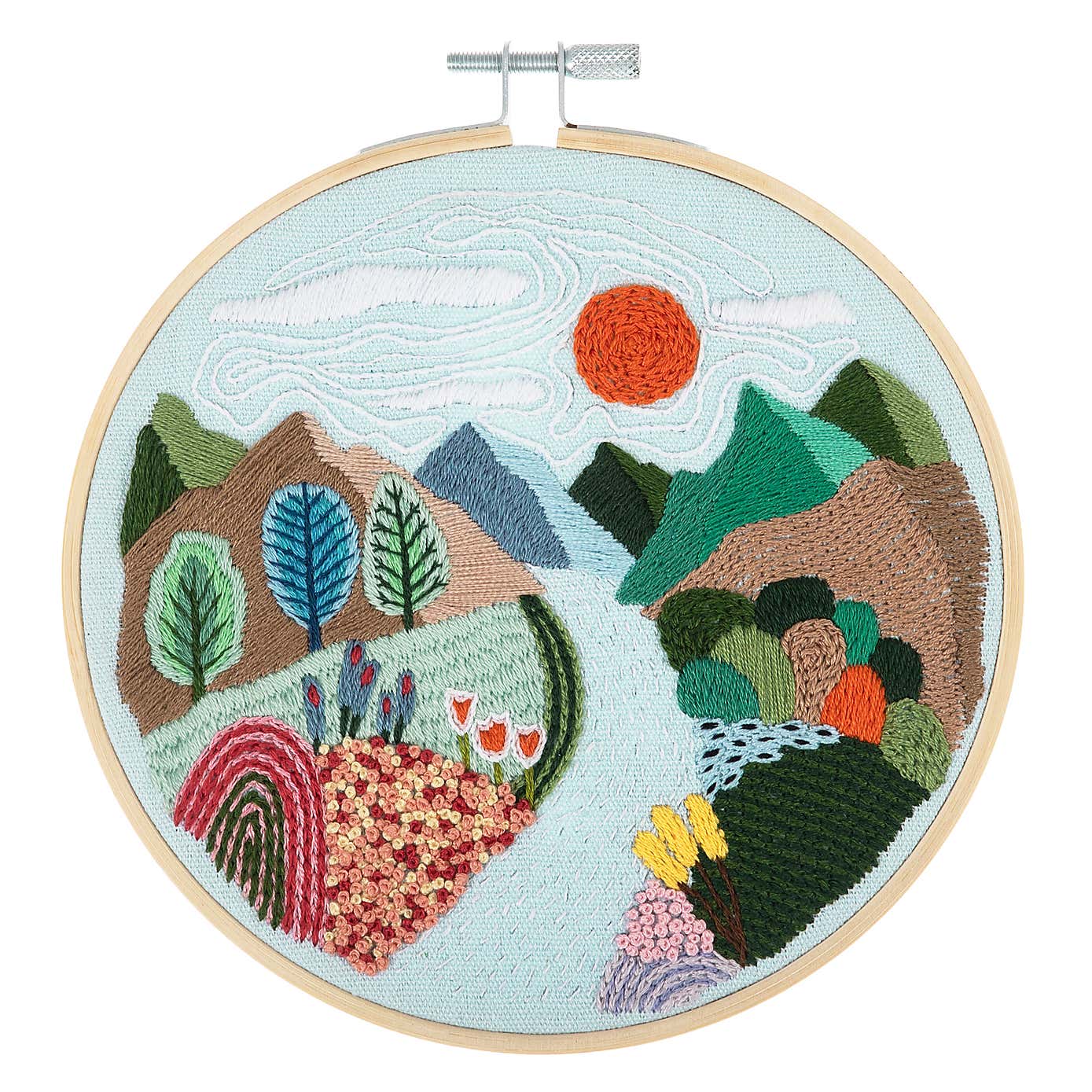 Embroidery Kit Mountain View