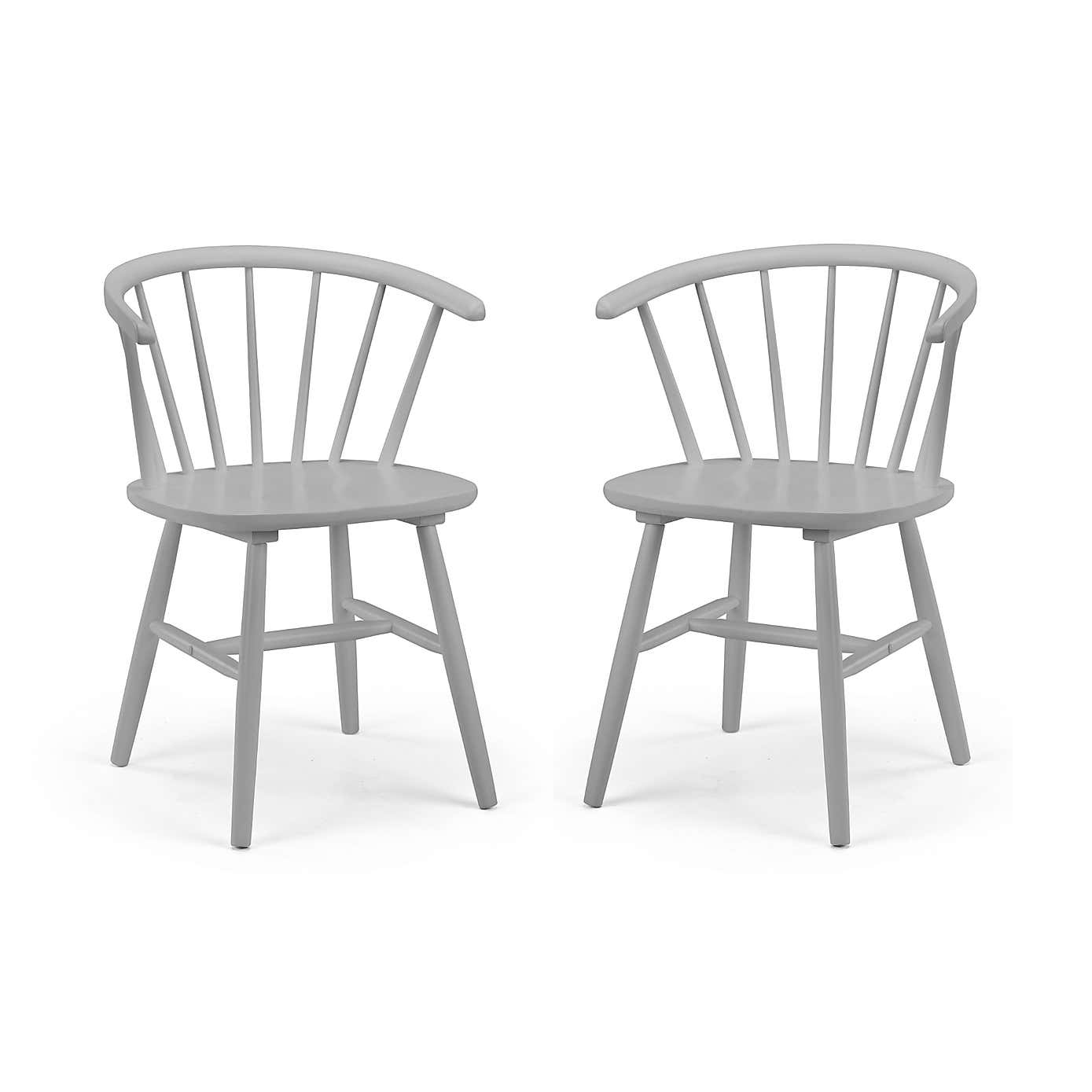 Modena Set Of 2 Dining Chairs, Rubberwood
