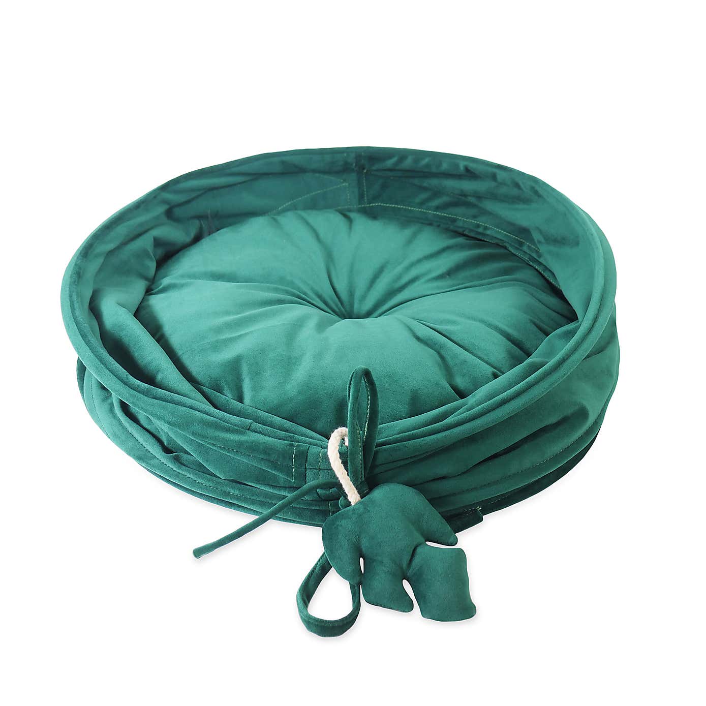 Rosewood Velvet Canopy Green Cat Bed