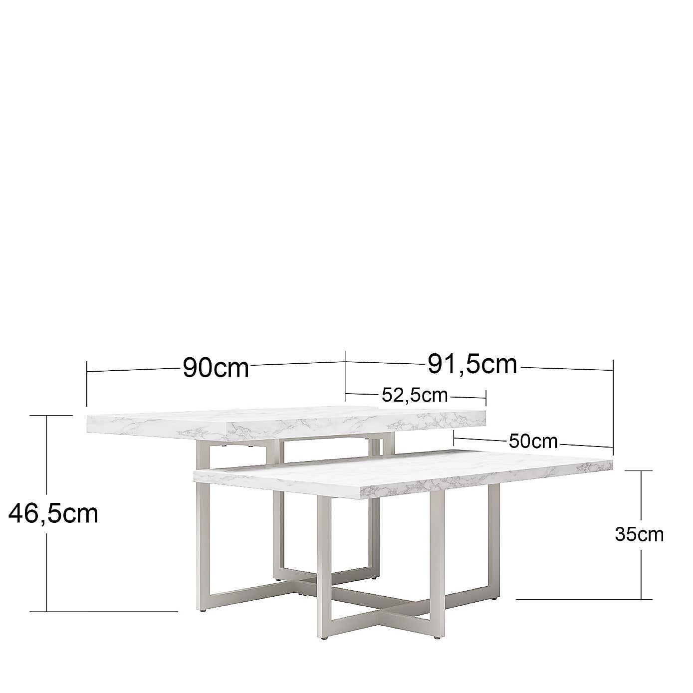 Brielle Coffee Table, Faux Marble