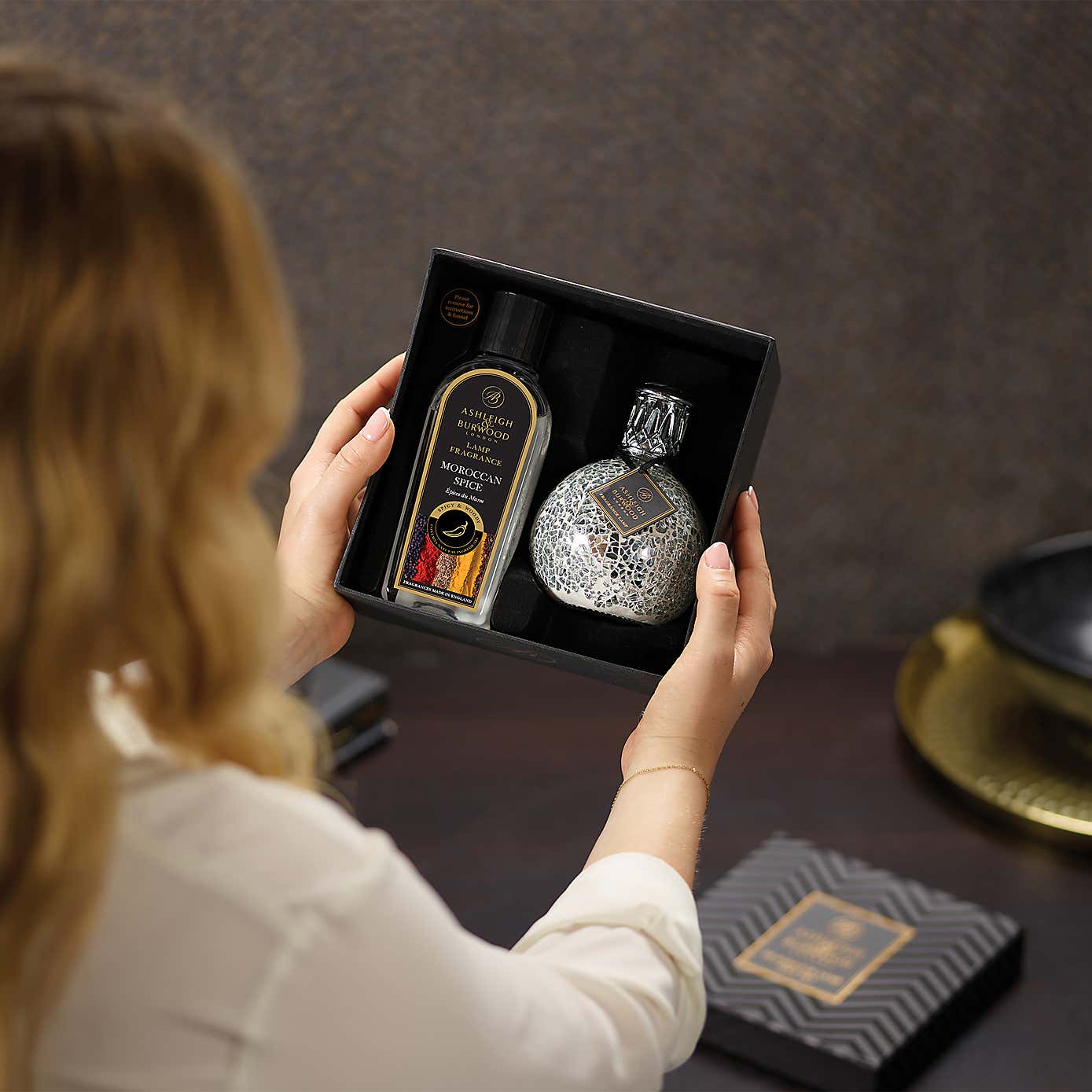 Twinkle Star Fragrance Lamp with Moroccan Spice Fragrance Gift Set