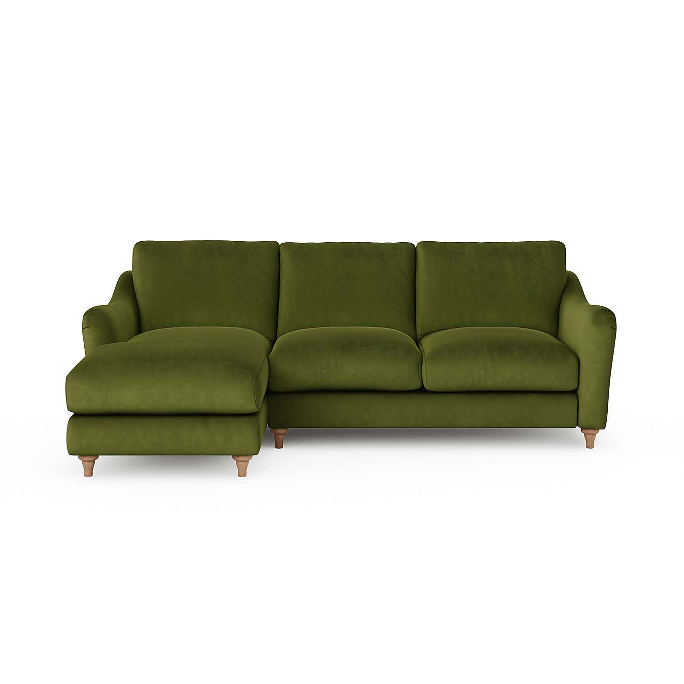 Hattie Matte Plush Velvet Corner Chaise Sofa