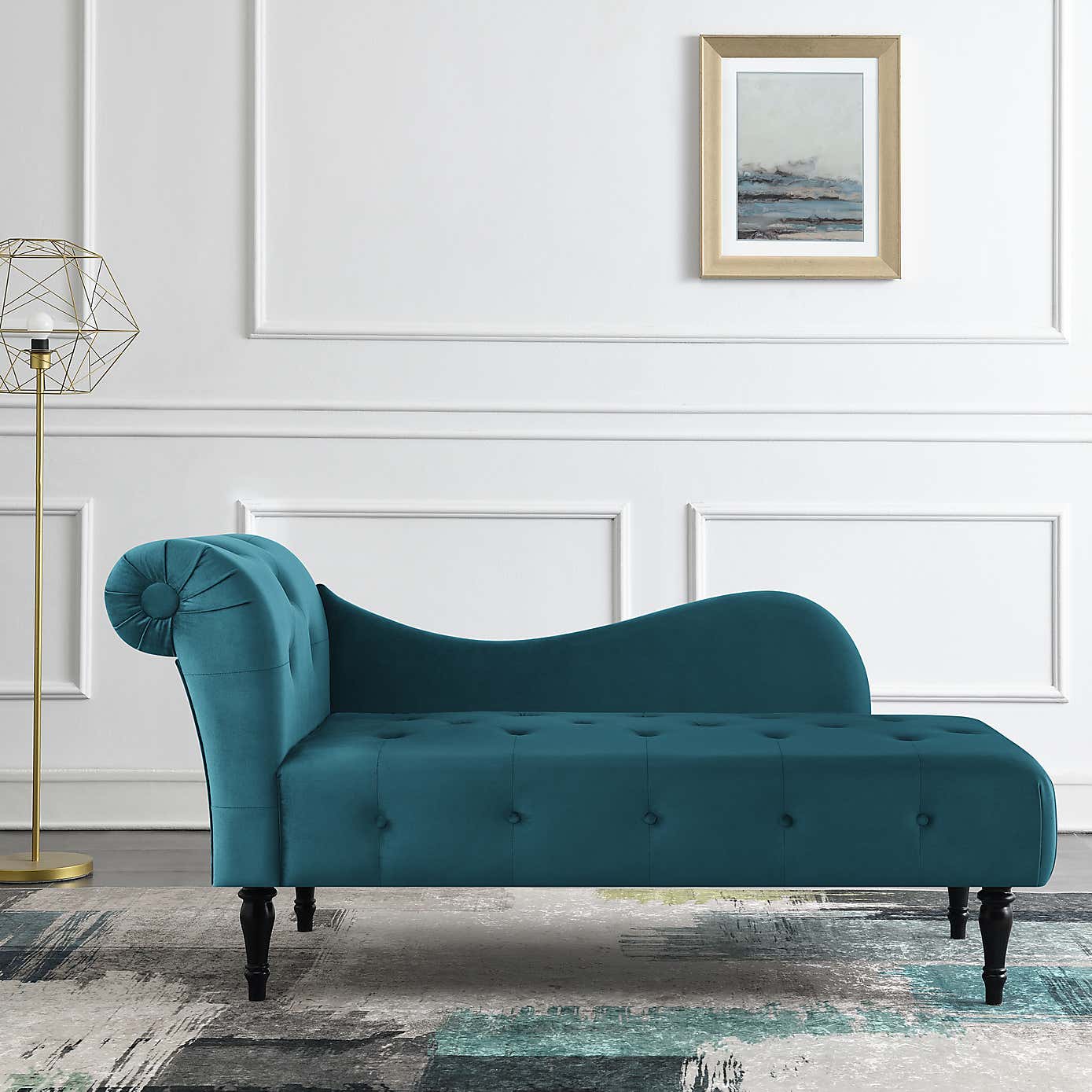 Wisteria Velvet Chaise Lounge