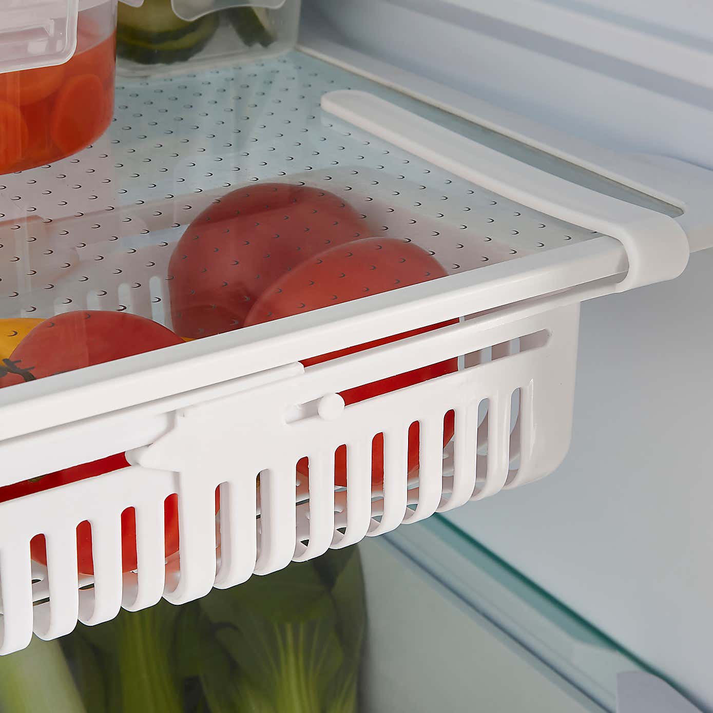 Set of 2 Expandable Fridge Storage Baskets