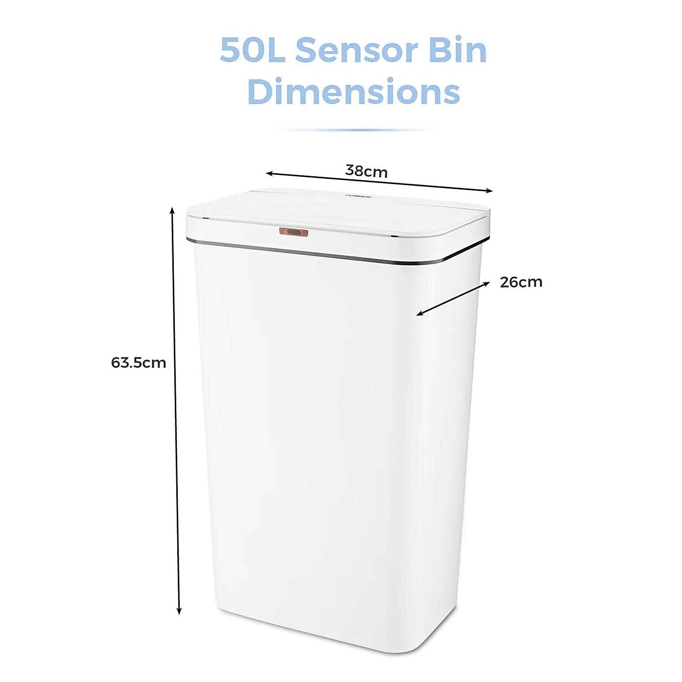 Tower 50L Rectangular Sensor Bin