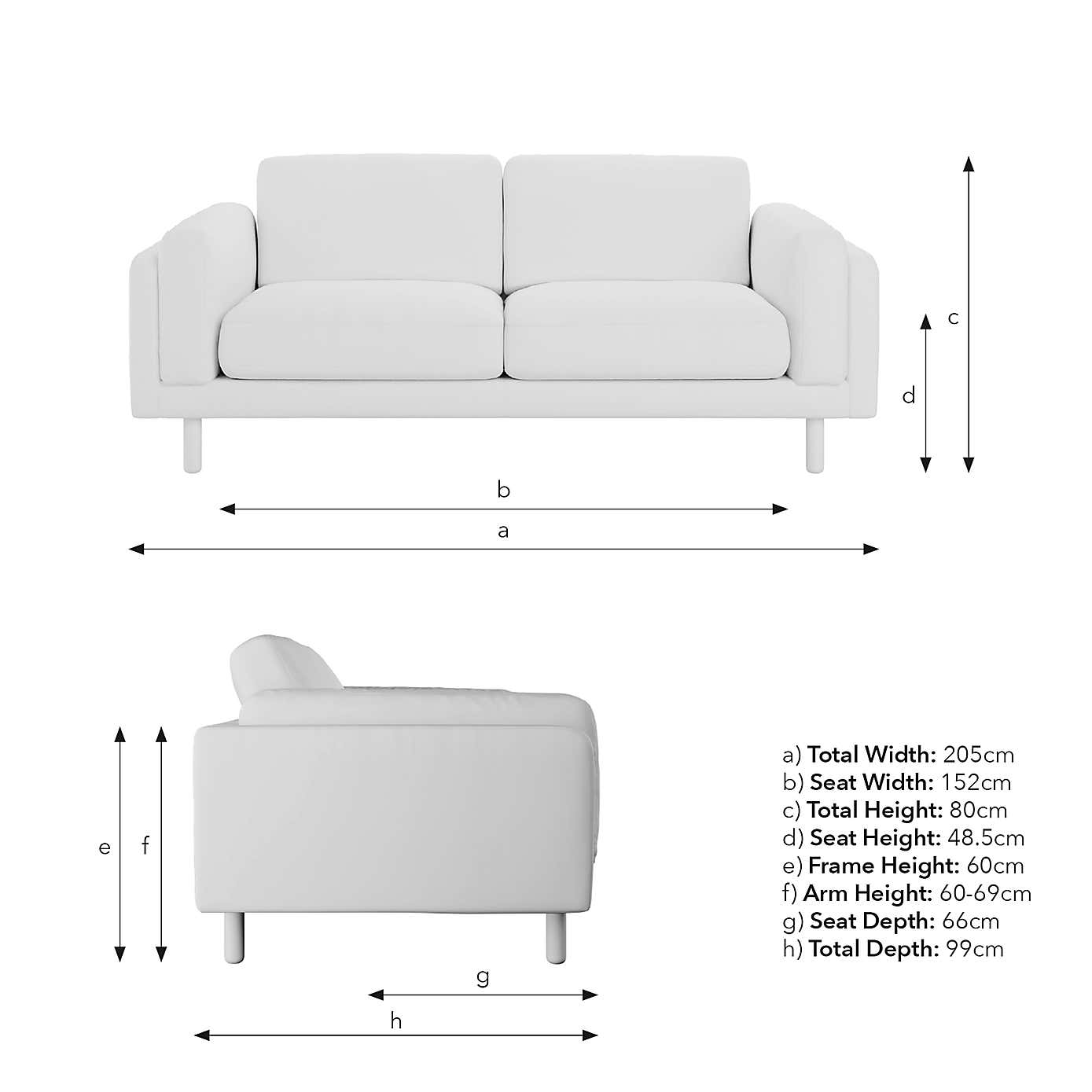 Newton Chunky Tonal Weave 3 Seater Sofa