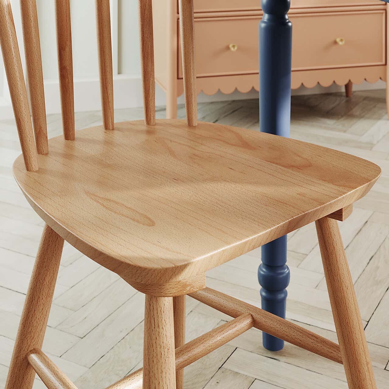 Harvey Set of 2 Dining Chairs, Beech Wood