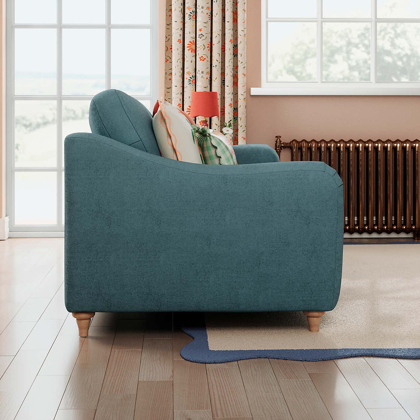 Hattie Tonal Plush Chenille 3 Seater Sofa