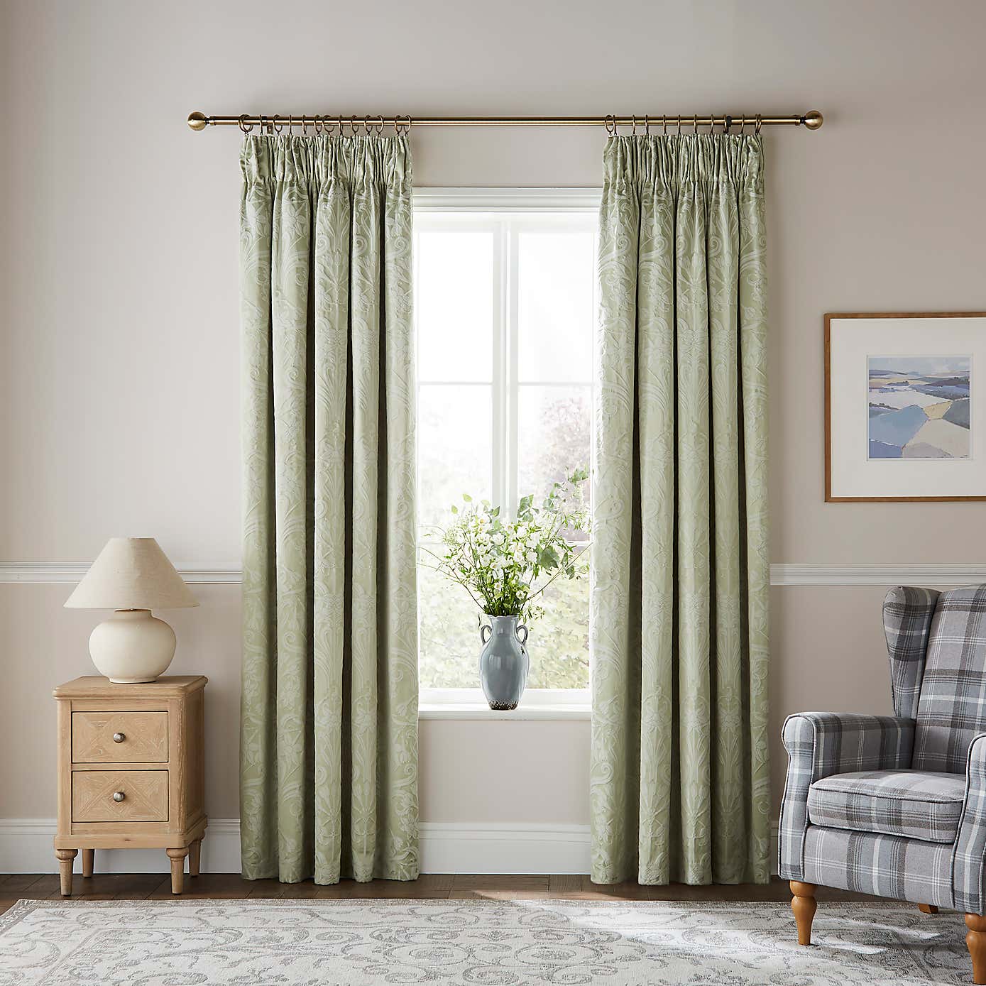 Dorma Fuchsia Bells Pencil Pleat Blackout Curtains