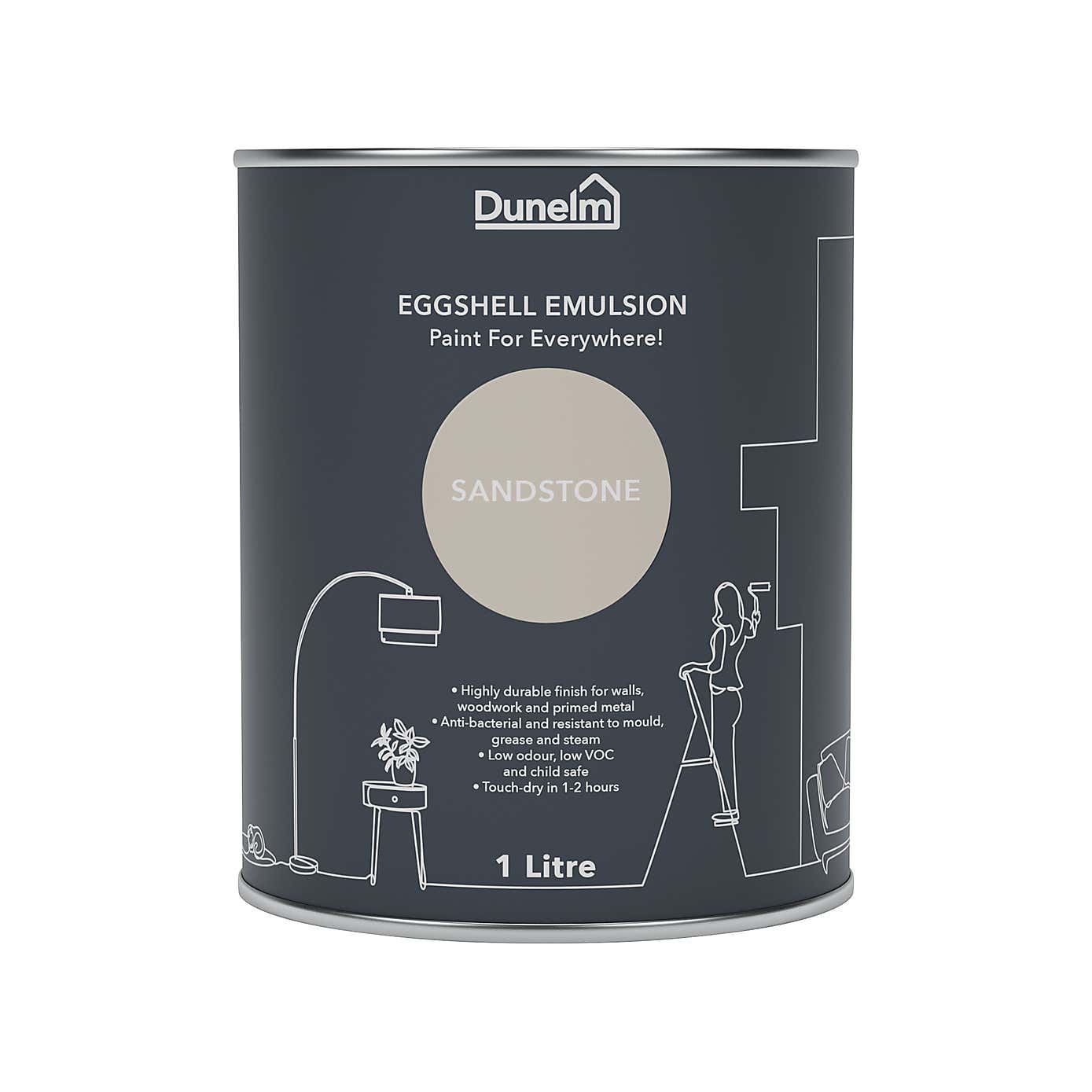 Dunelm Sandstone Eggshell Emulsion Paint