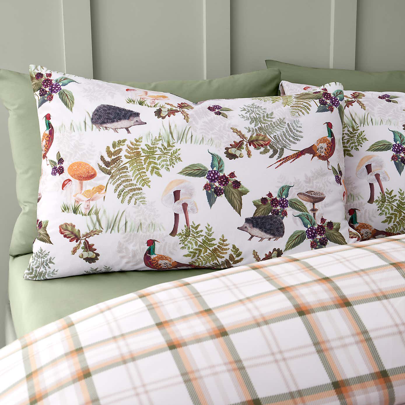 Catherine Lansfield Soft Velvet Woodland Walk Duvet Cover Set
