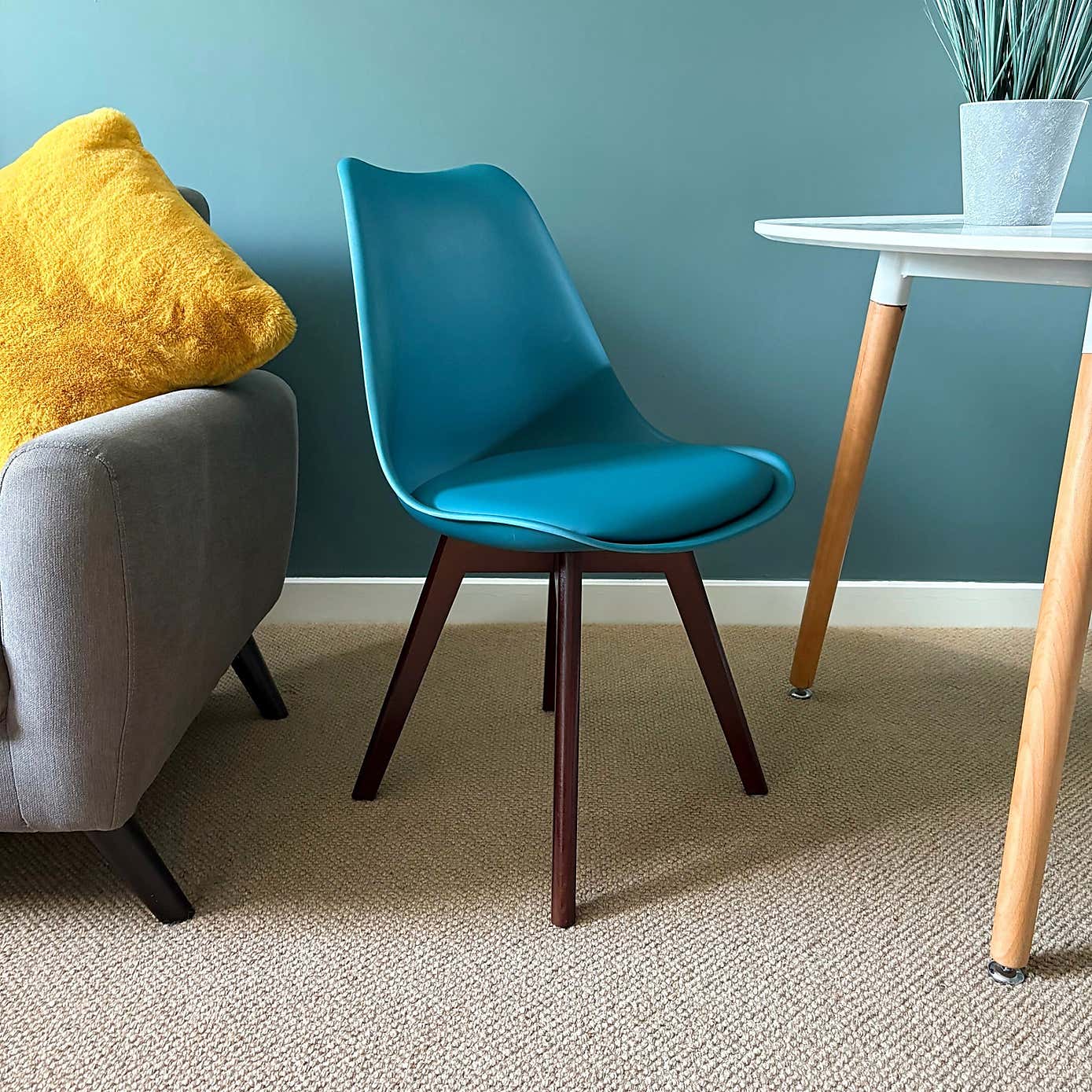 Fusion Living Soho Plastic Dining Chair with Squared Legs