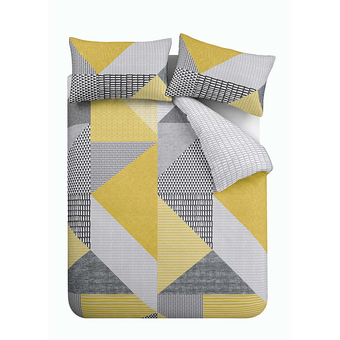 Catherine Lansfield Larsson Geo Reversible Duvet Cover and Pillowcase Set