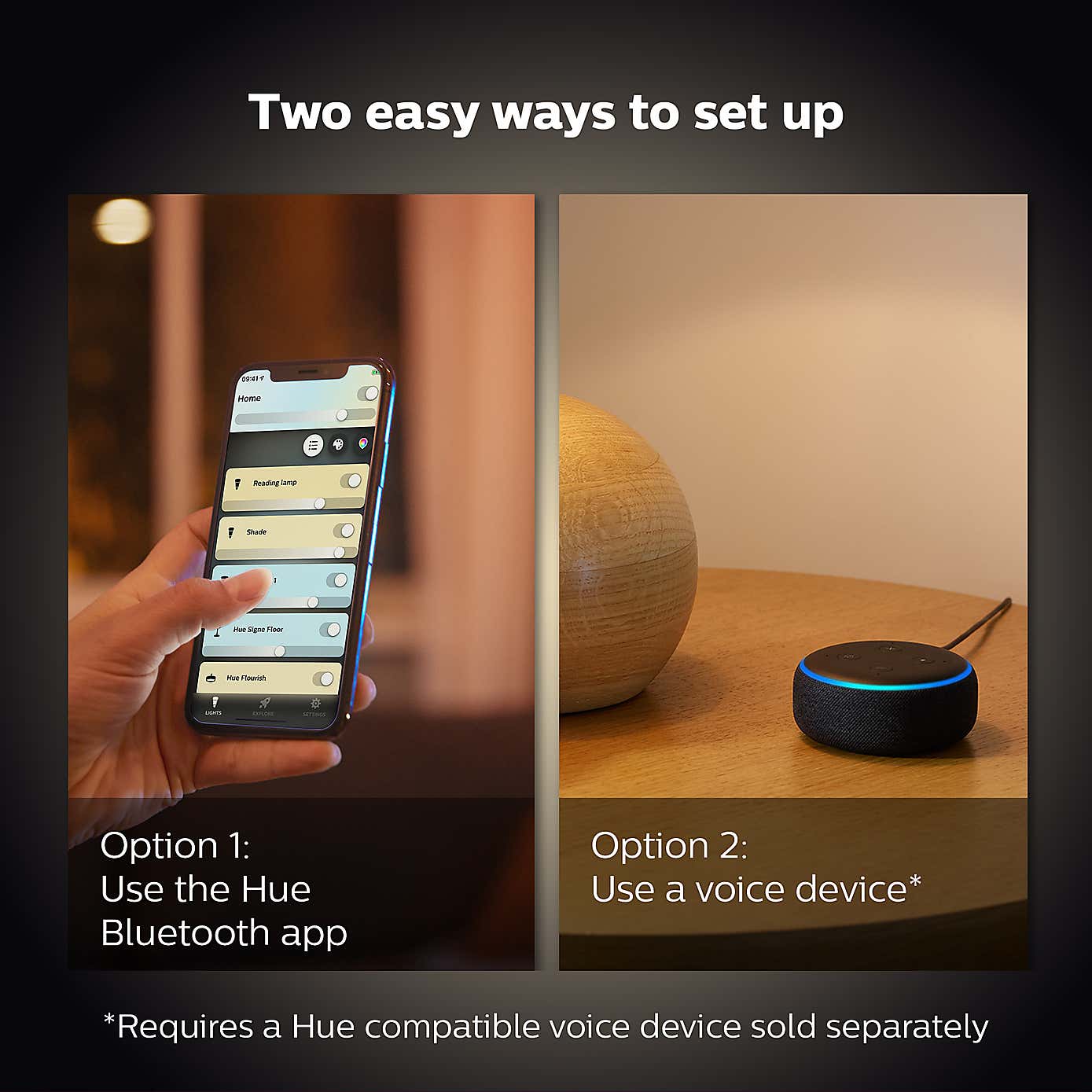 Philips HUE Smart 4 Watt SES LED Tunable Luster Bulb 2 Pack