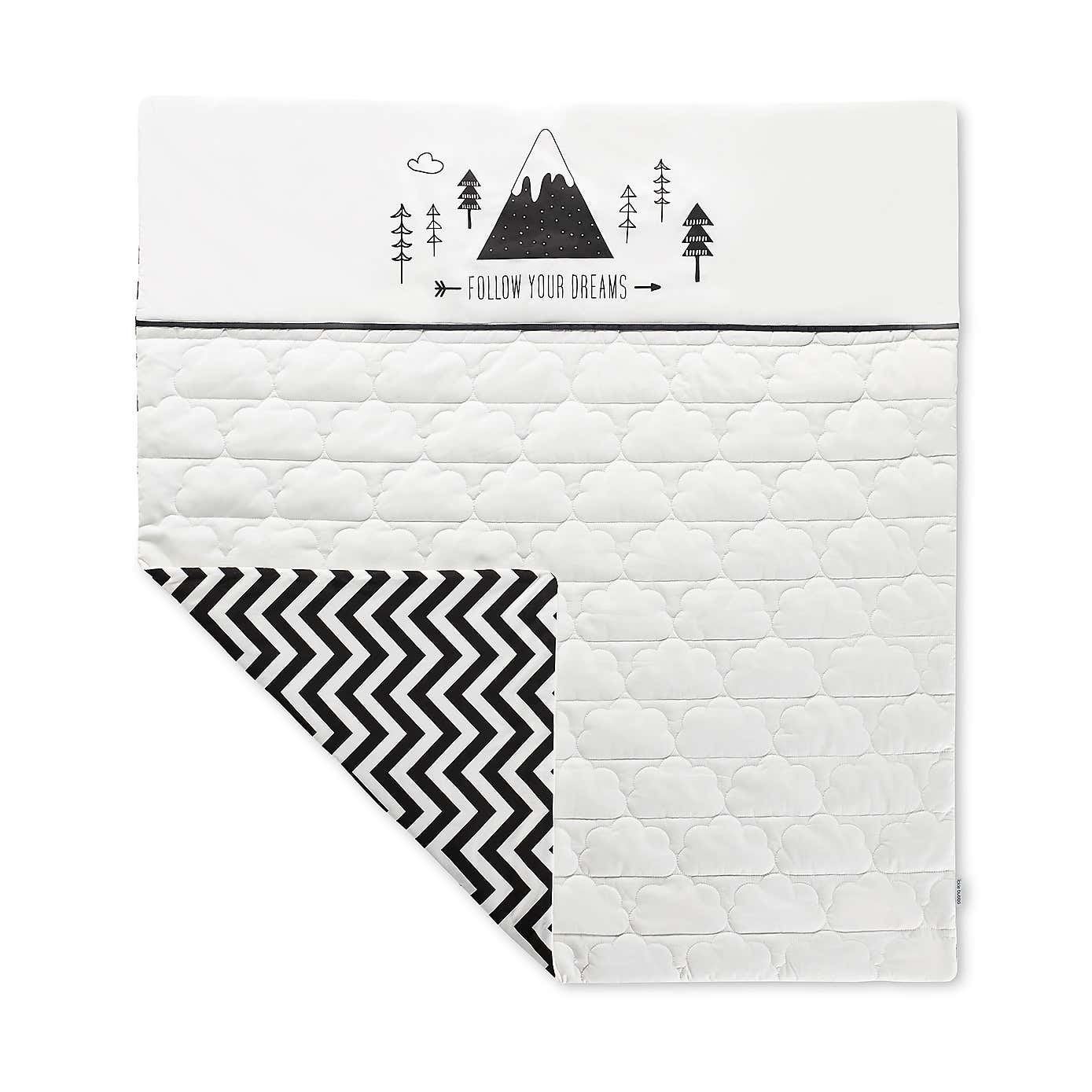 Ickle Bubba Mono Mountains 2.5 Tog Cot Quilt