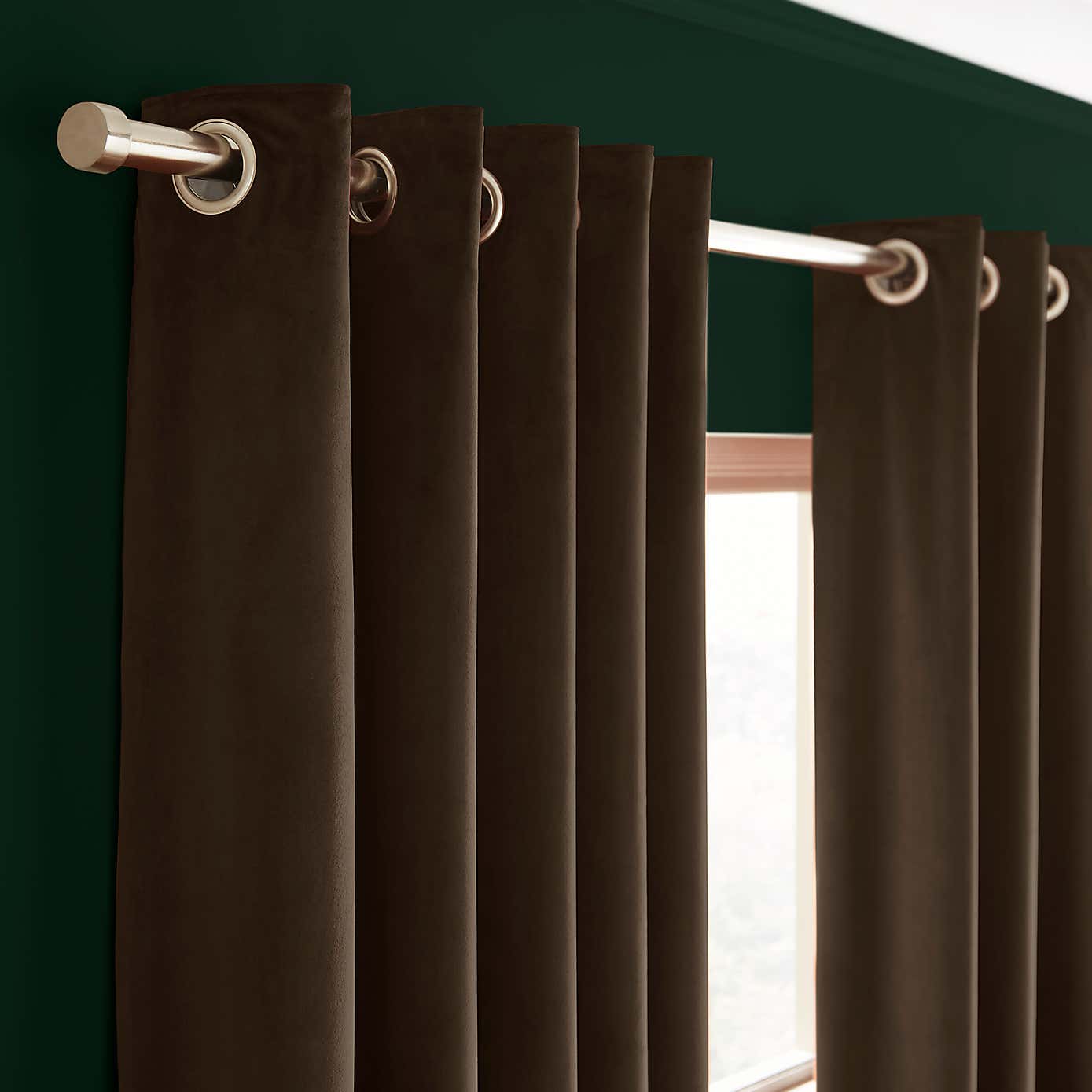 Recycled Velour Eyelet Curtains