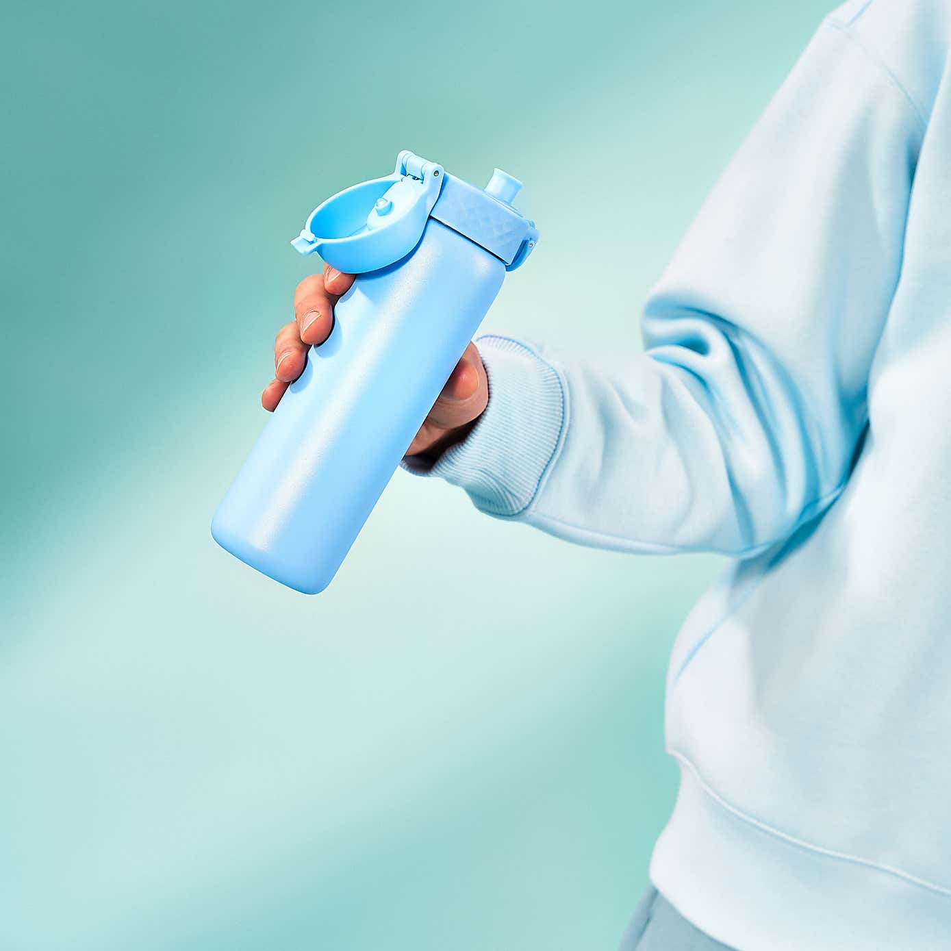 Ion8 Leak Proof Stainless Steel Slim Water Bottle, 600ml