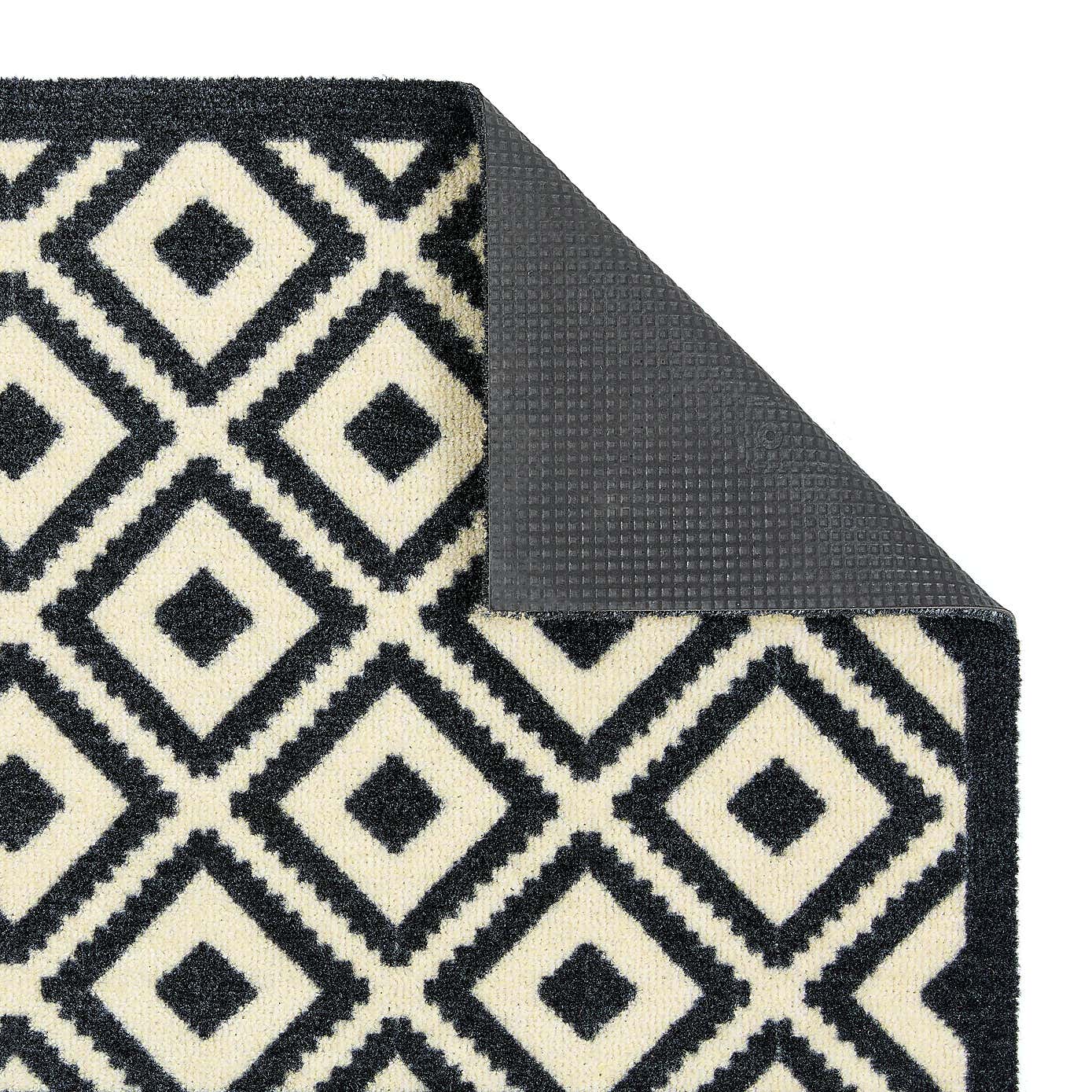 Marvel Geometric Black & White Washable Doormat