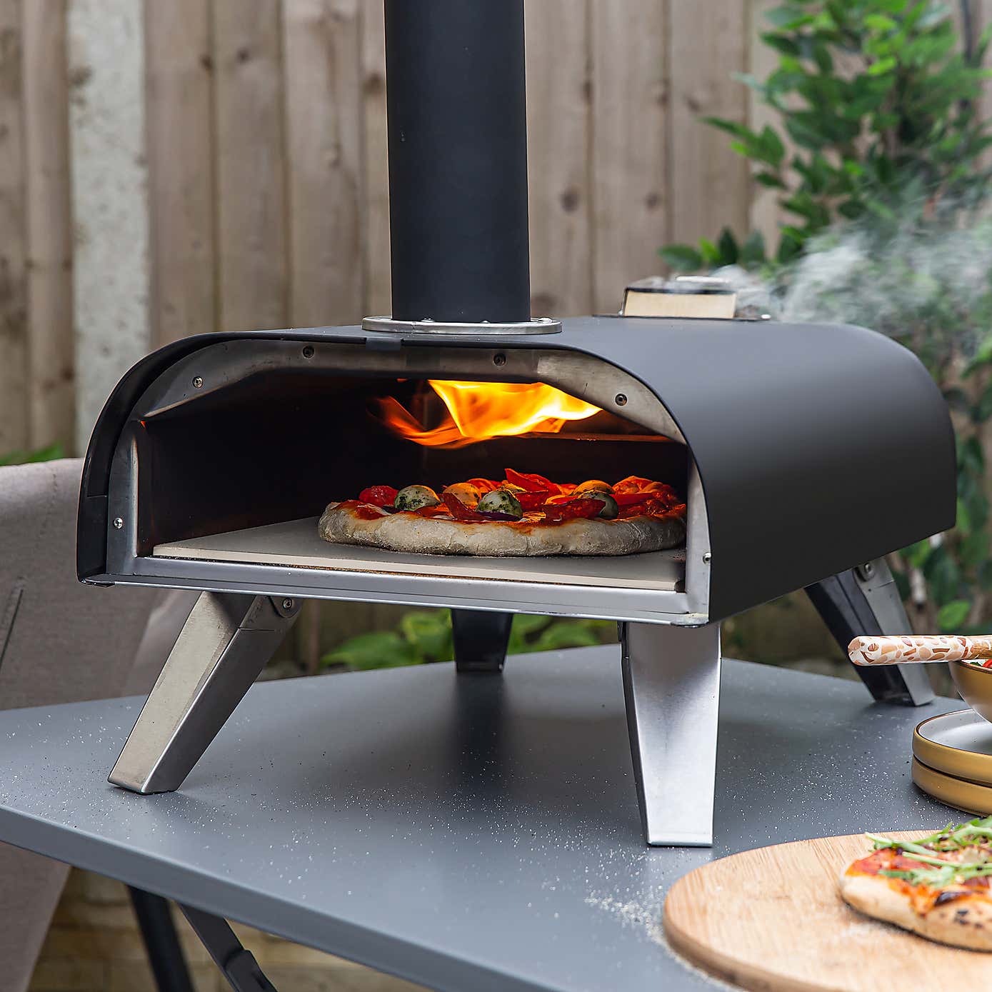 Zanussi Wood Pellet Pizza Oven with Paddle & Cover