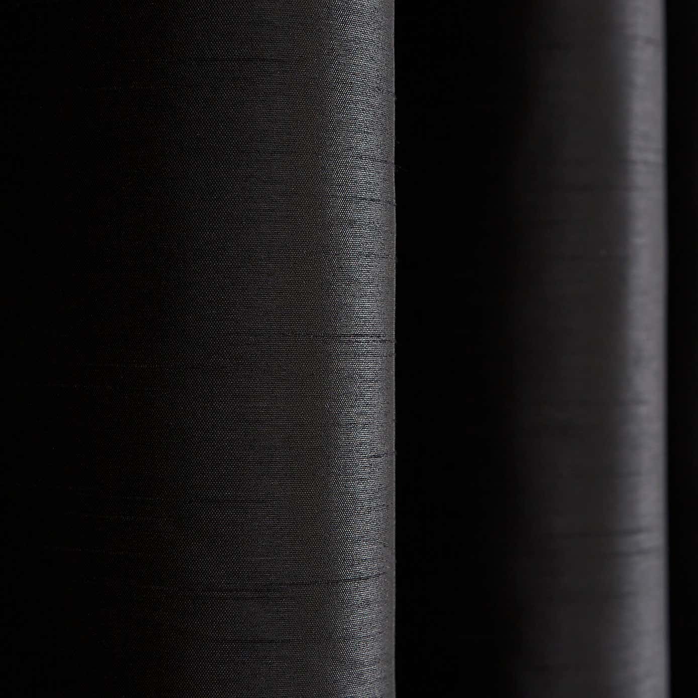 Novanna Faux Silk Blackout Eyelet Curtains