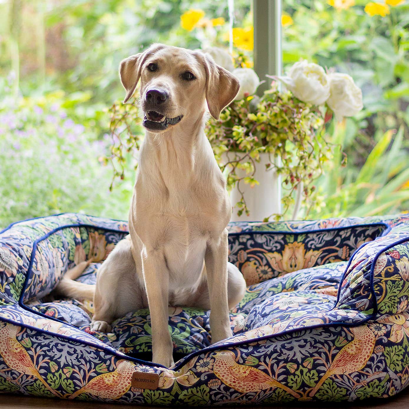 Morris & Co Strawberry Thief Sofa Dog Bed