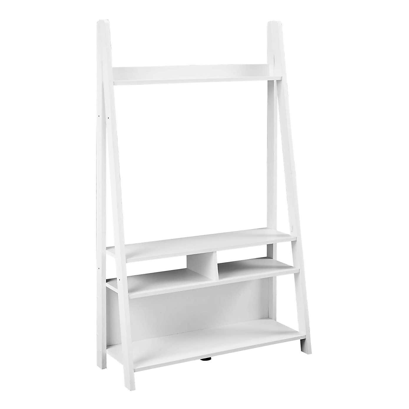 Tiva White Ladder TV Stand