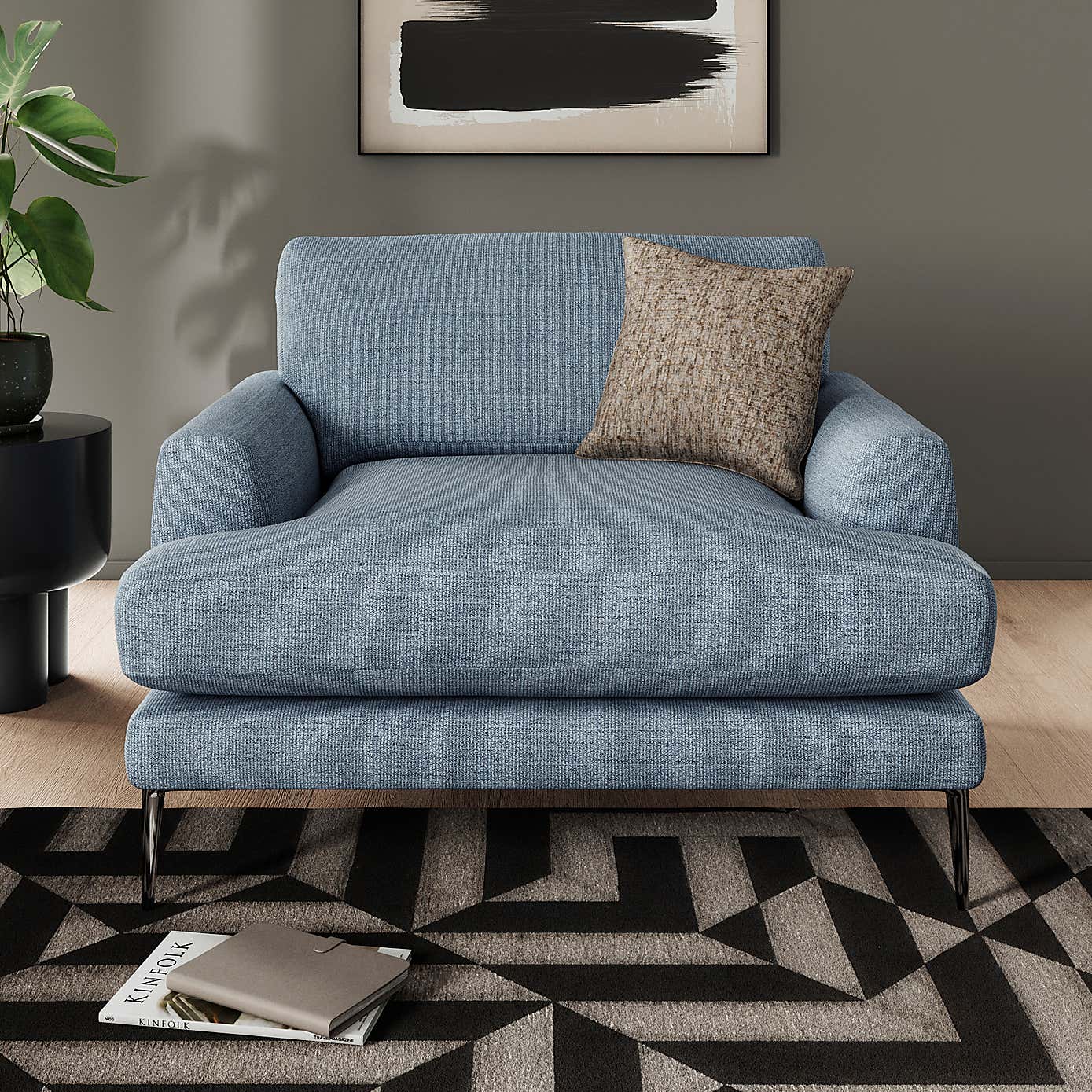 Lawson Chunky Tonal Weave Snuggle Chair