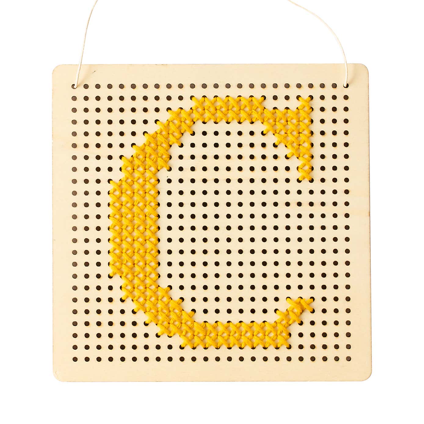 Cotton Clara Pegboard Embroidery Board Kit Mustard