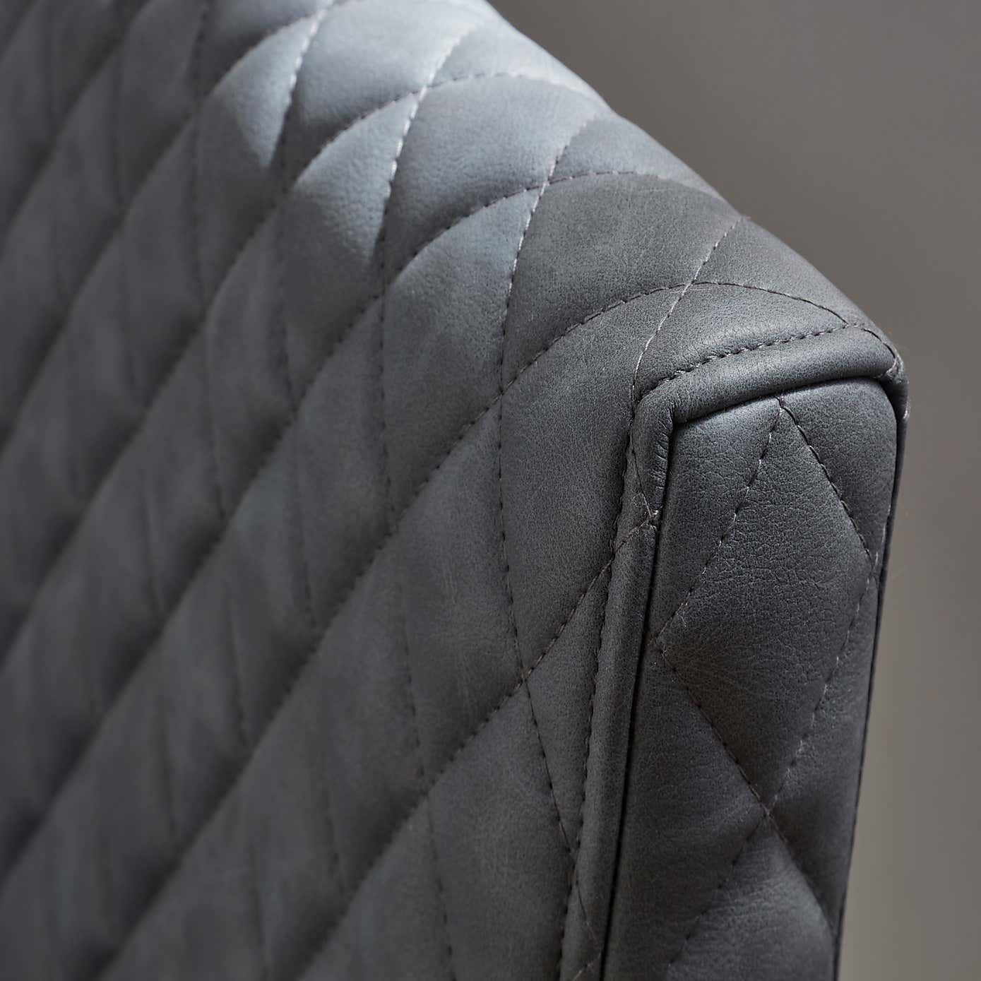 Montreal Corner Faux Leather Dining Bench Set, Grey