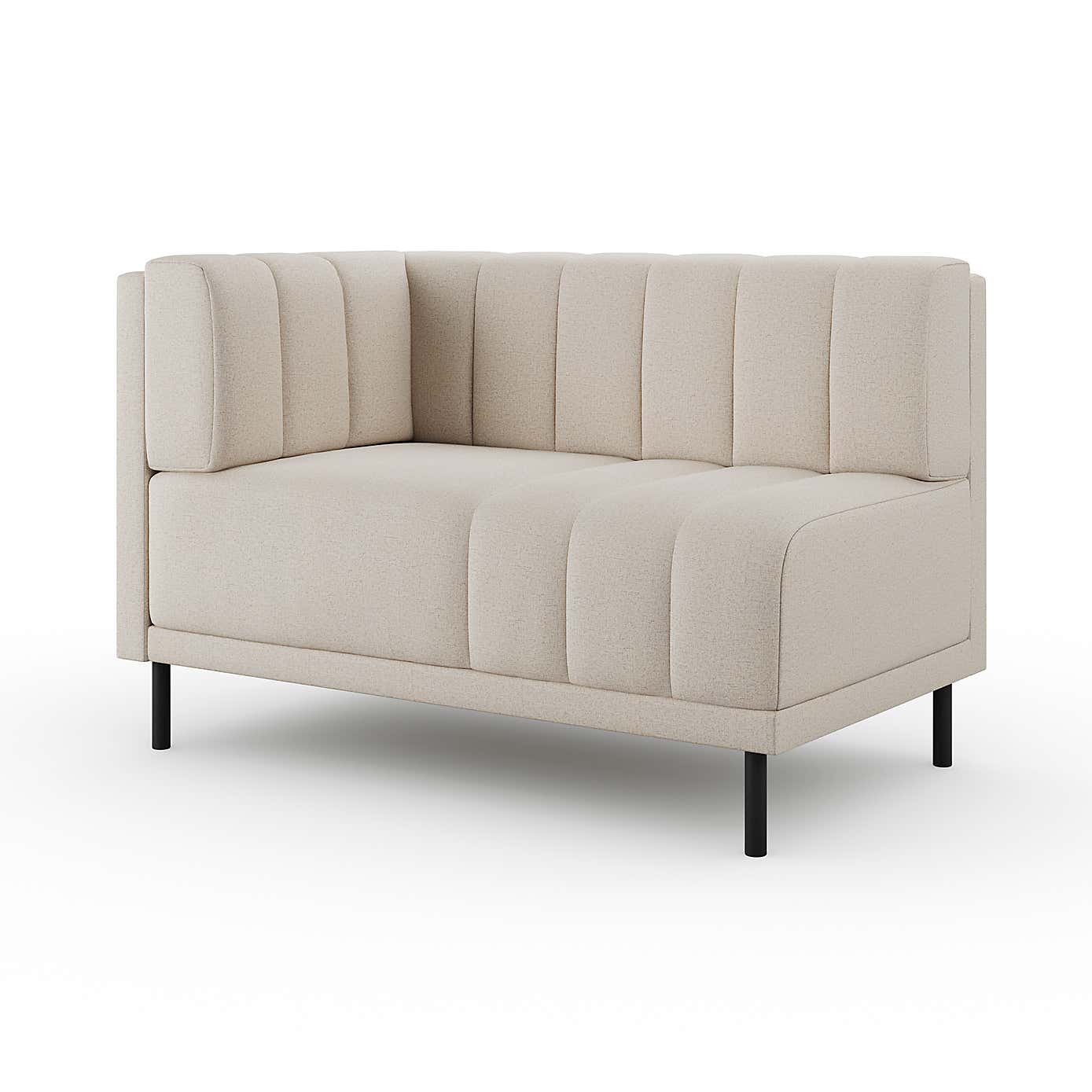 Amali Corner Dining Bench, Textured Weave