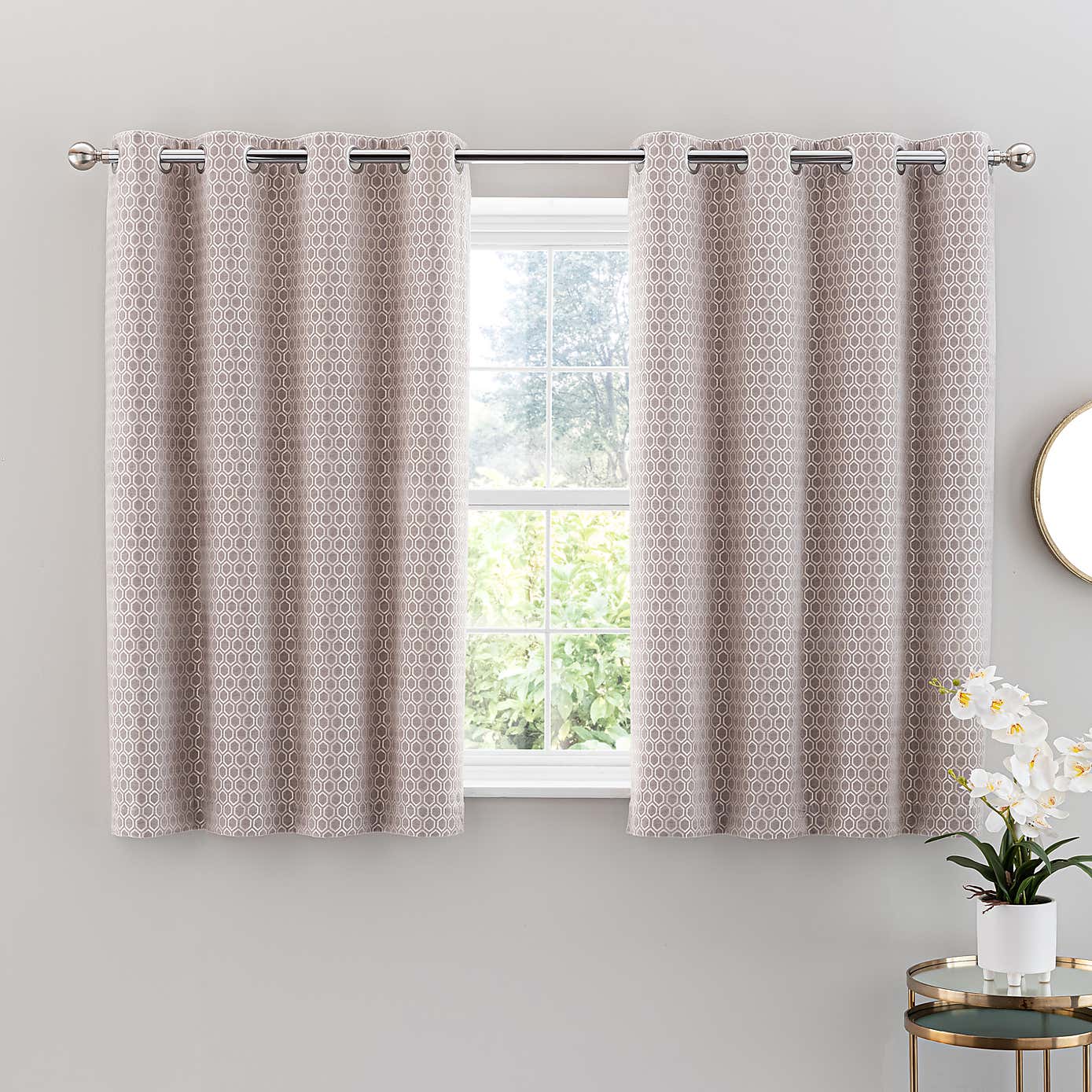Chenille Hive Eyelet Curtains