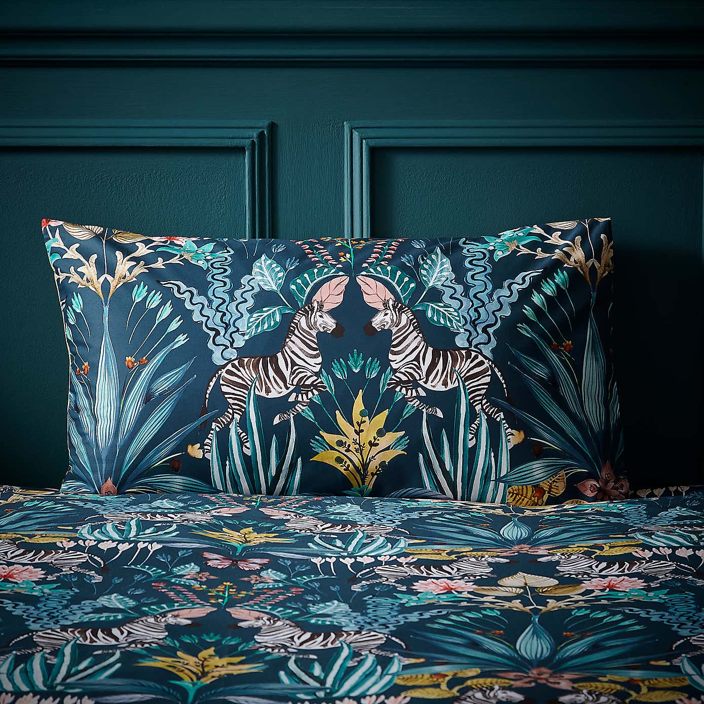 Utopia Dream Teal 100% Cotton Duvet Cover and Pillowcase Set
