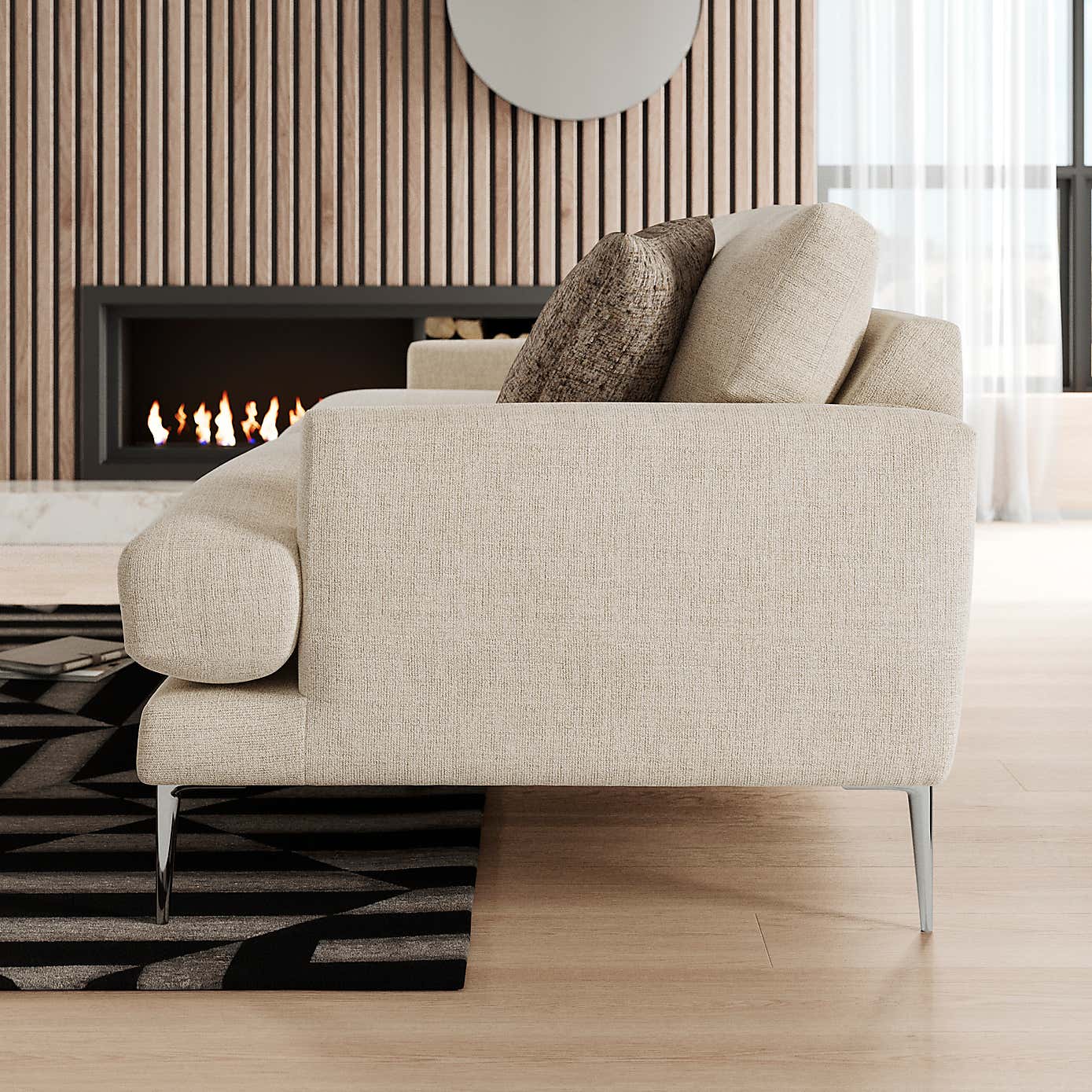 Lawson Chunky Tonal Weave 4 Seater Sofa