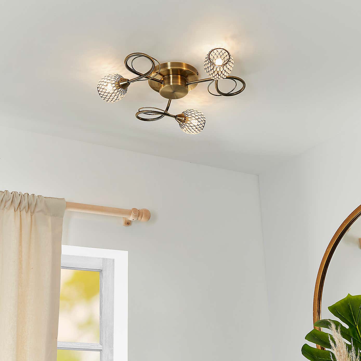 Malden 3 Light Flush Ceiling Fitting