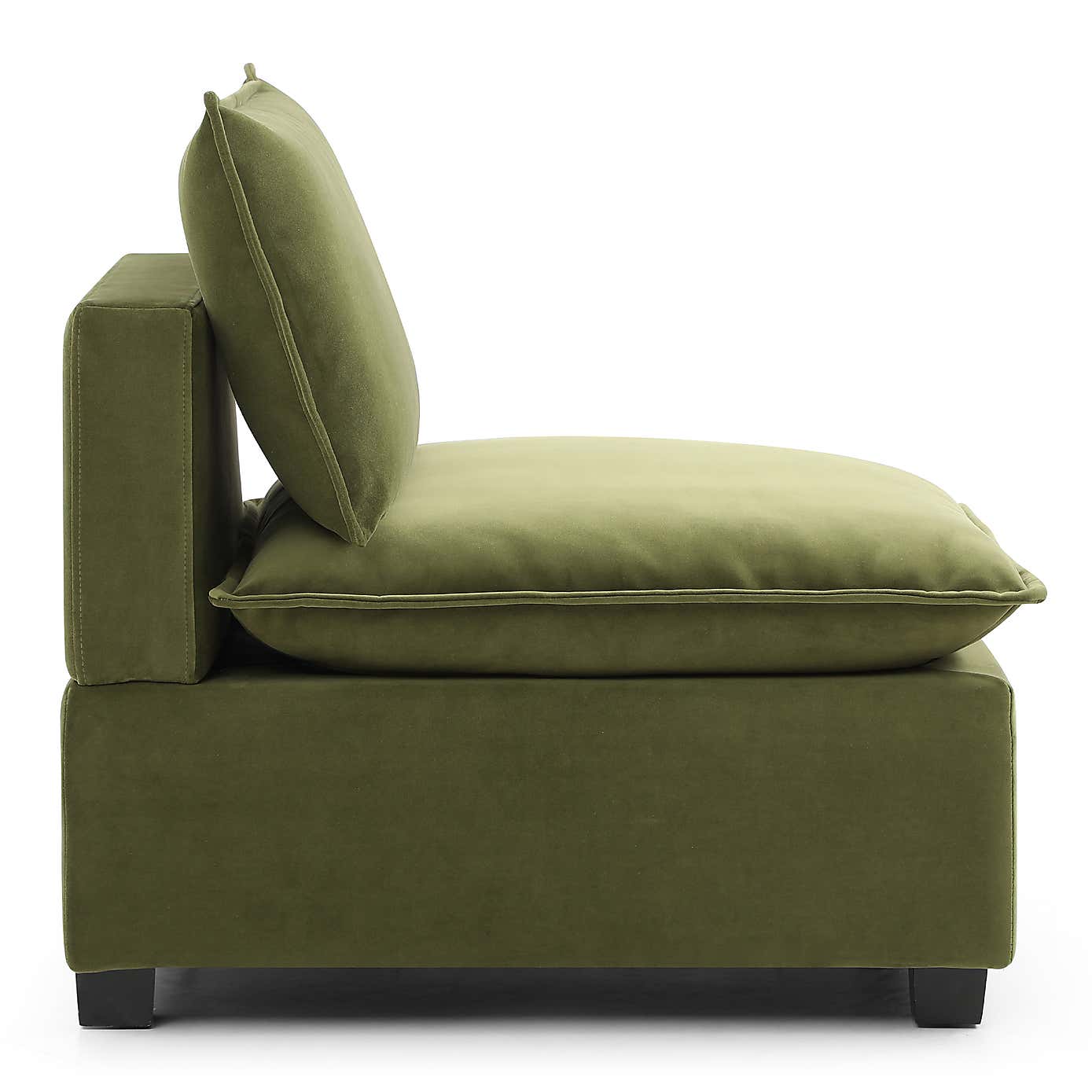 Moda Velvet Modular Armless Chair