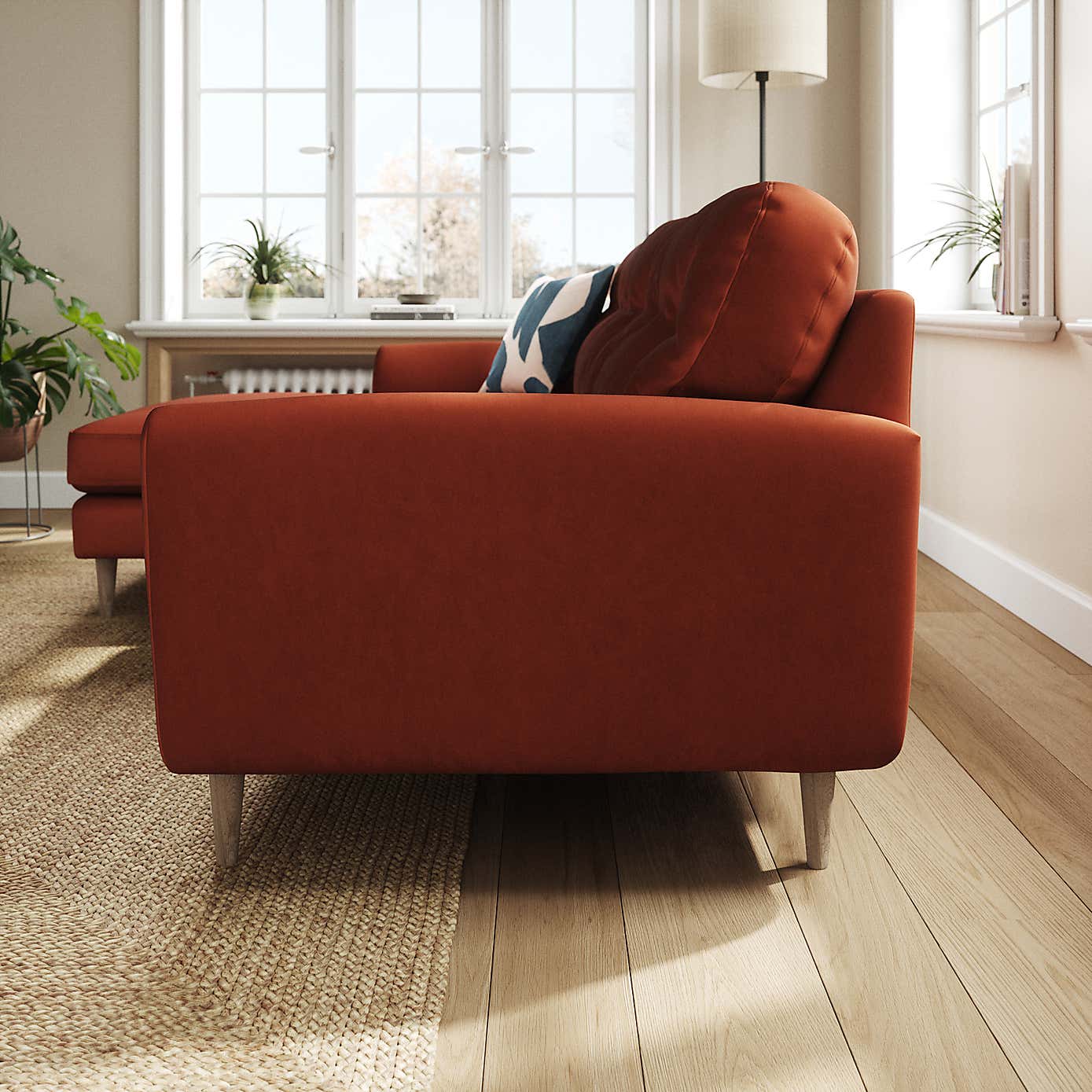 Sven Opulent Velvet Large Corner Chaise Sofa