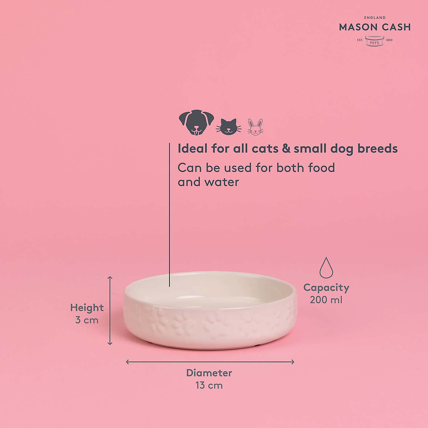 Mason Cash Set of 2 Cat Saucers