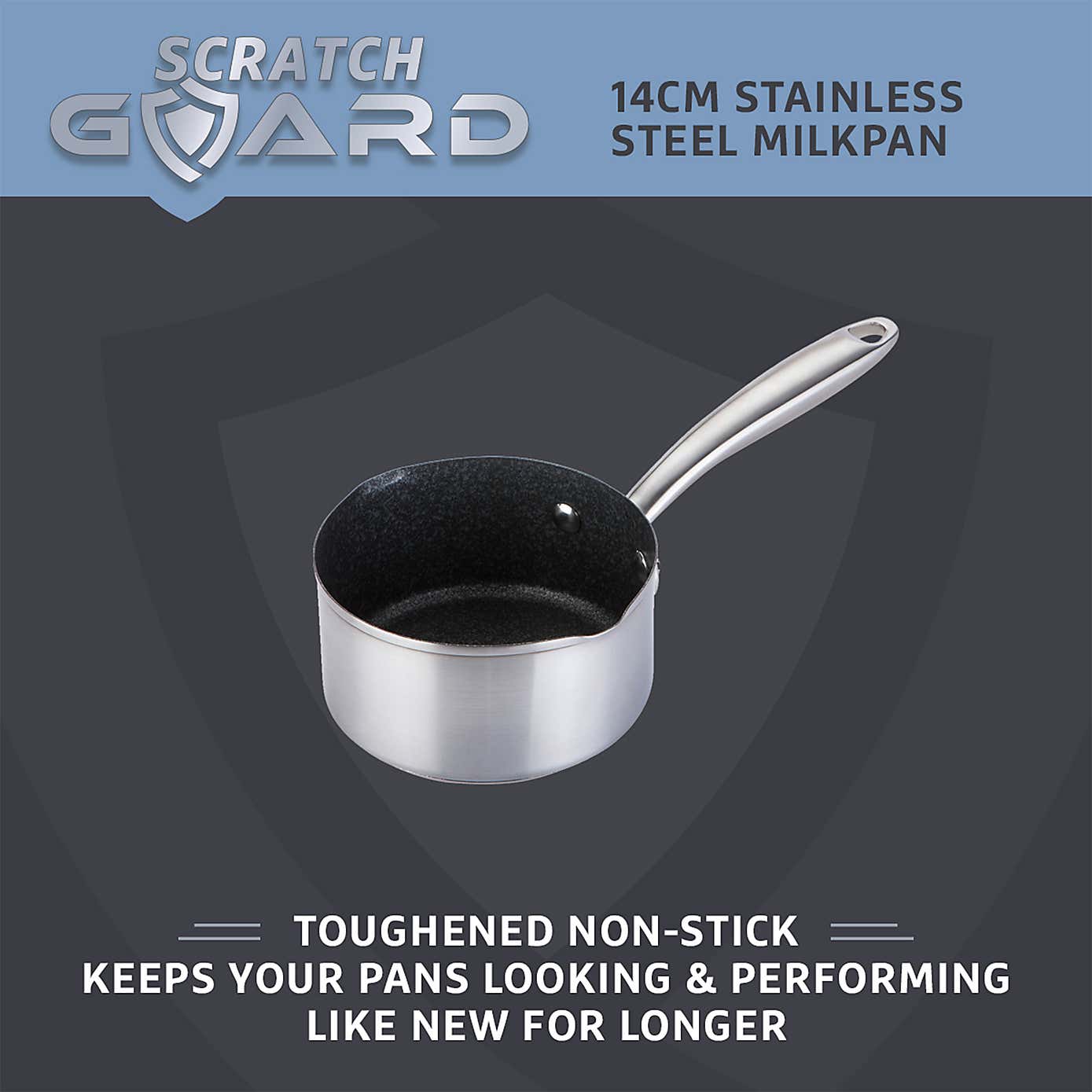 Prestige Scratch Guard Stainless Steel 14cm Milkpan