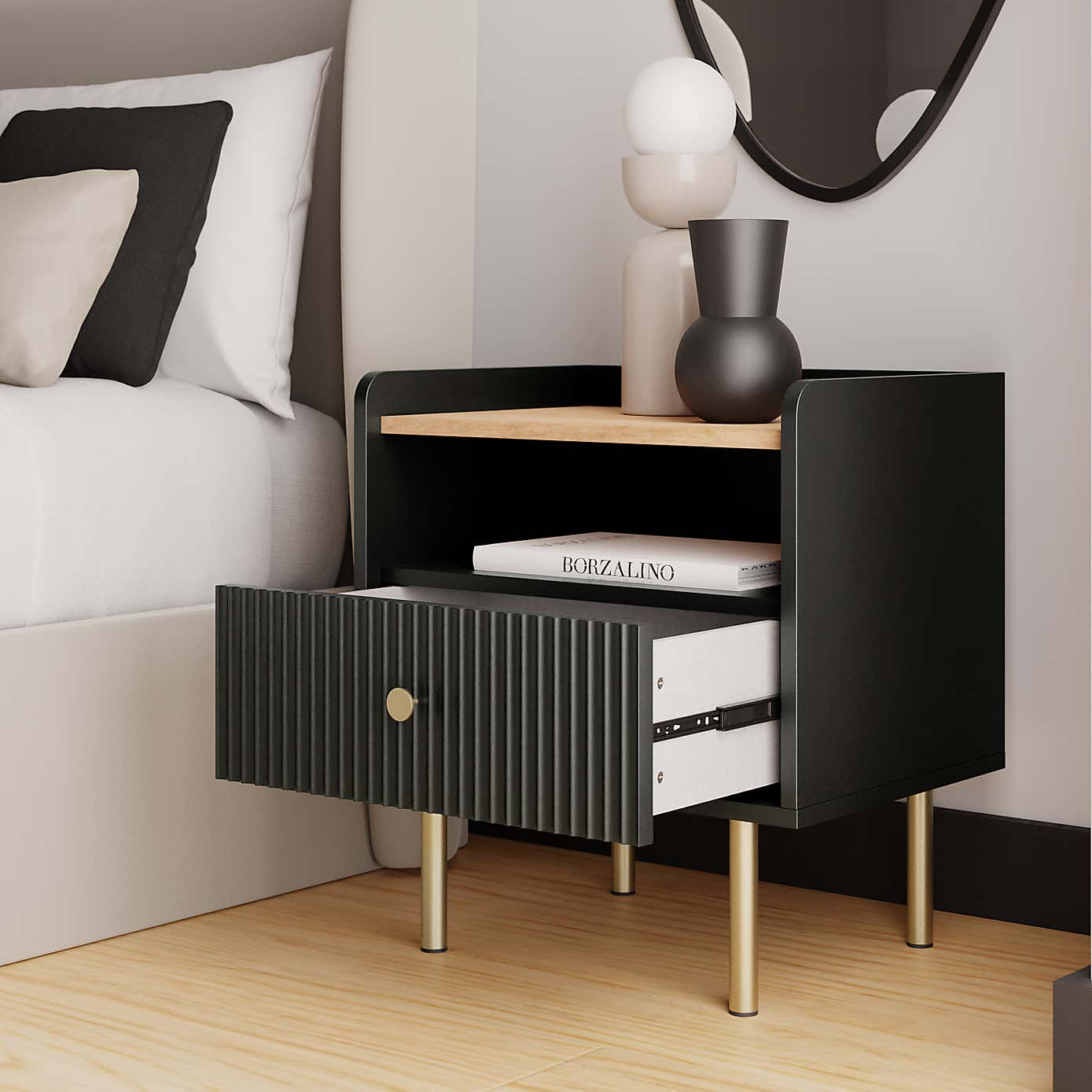 Georgi 1 Drawer Bedside Table