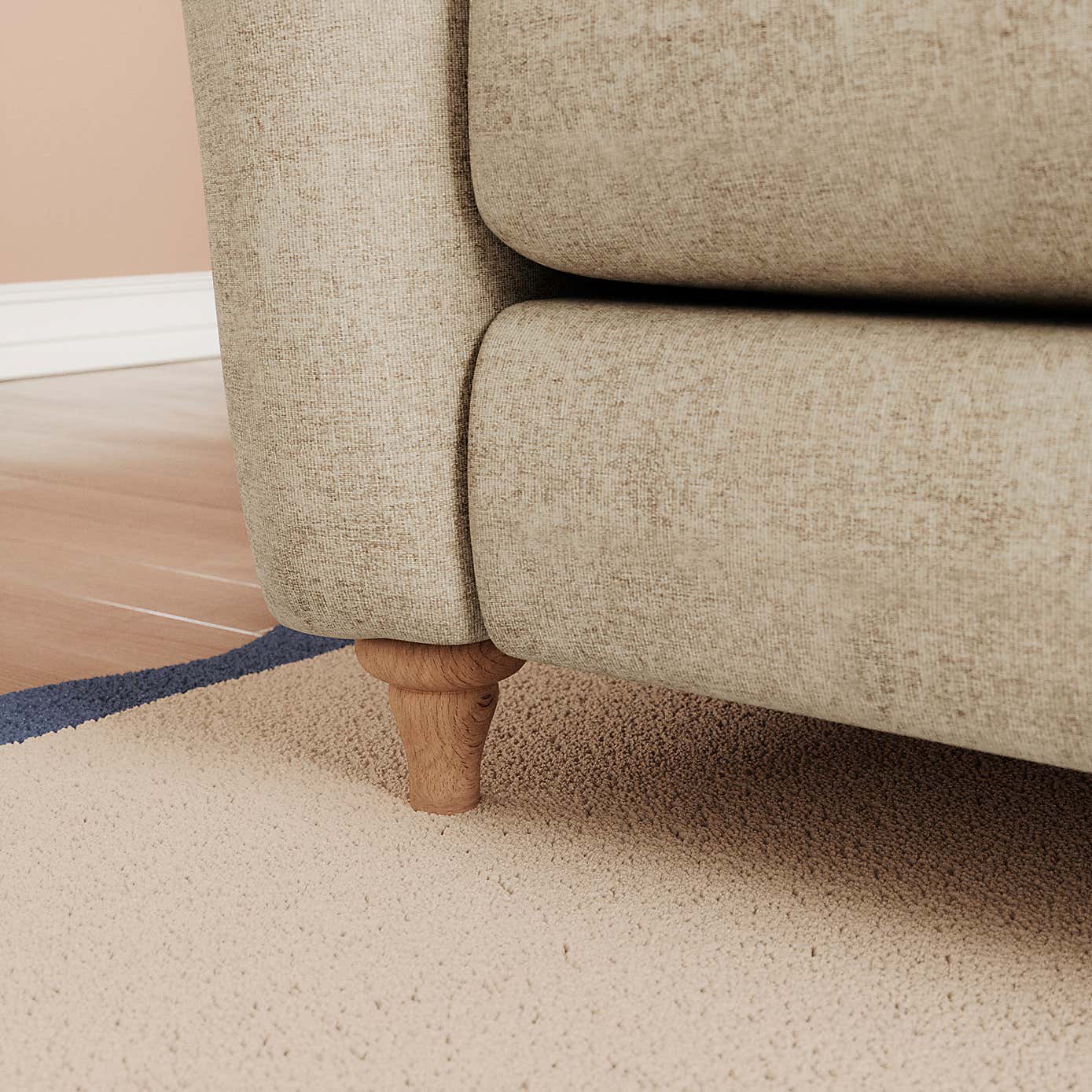 Hattie Tonal Plush Chenille 2 Seater Sofa