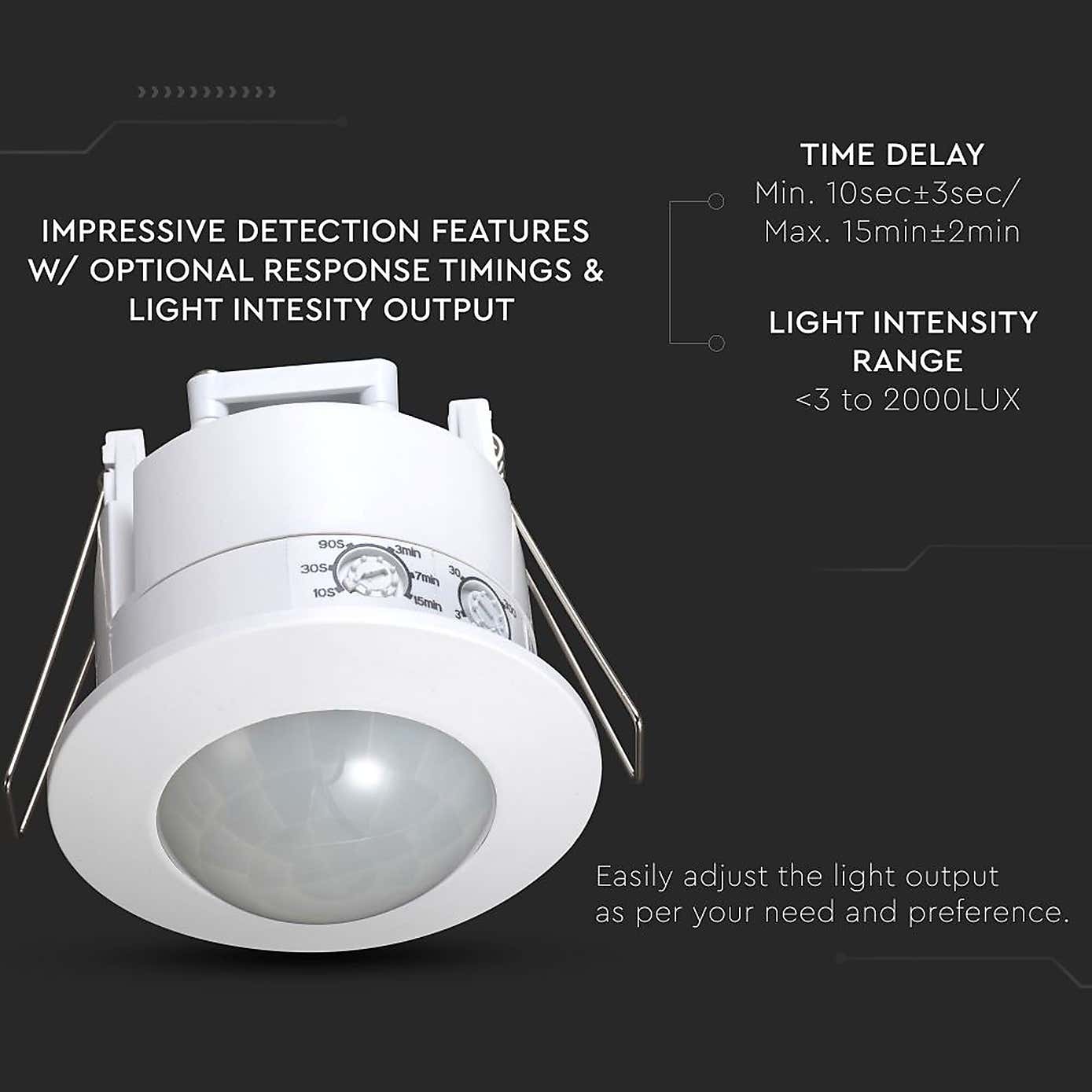 V-TAC PIR Motion Sensor LED Ceiling Light