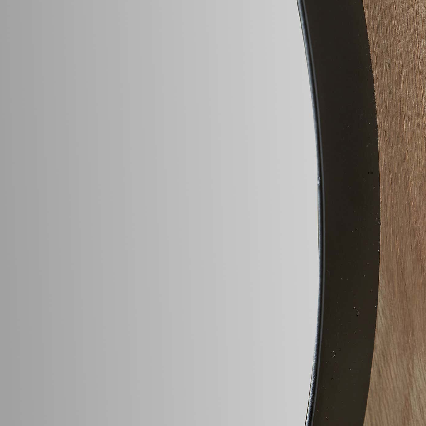 Slim Frame Round Wall Mirror