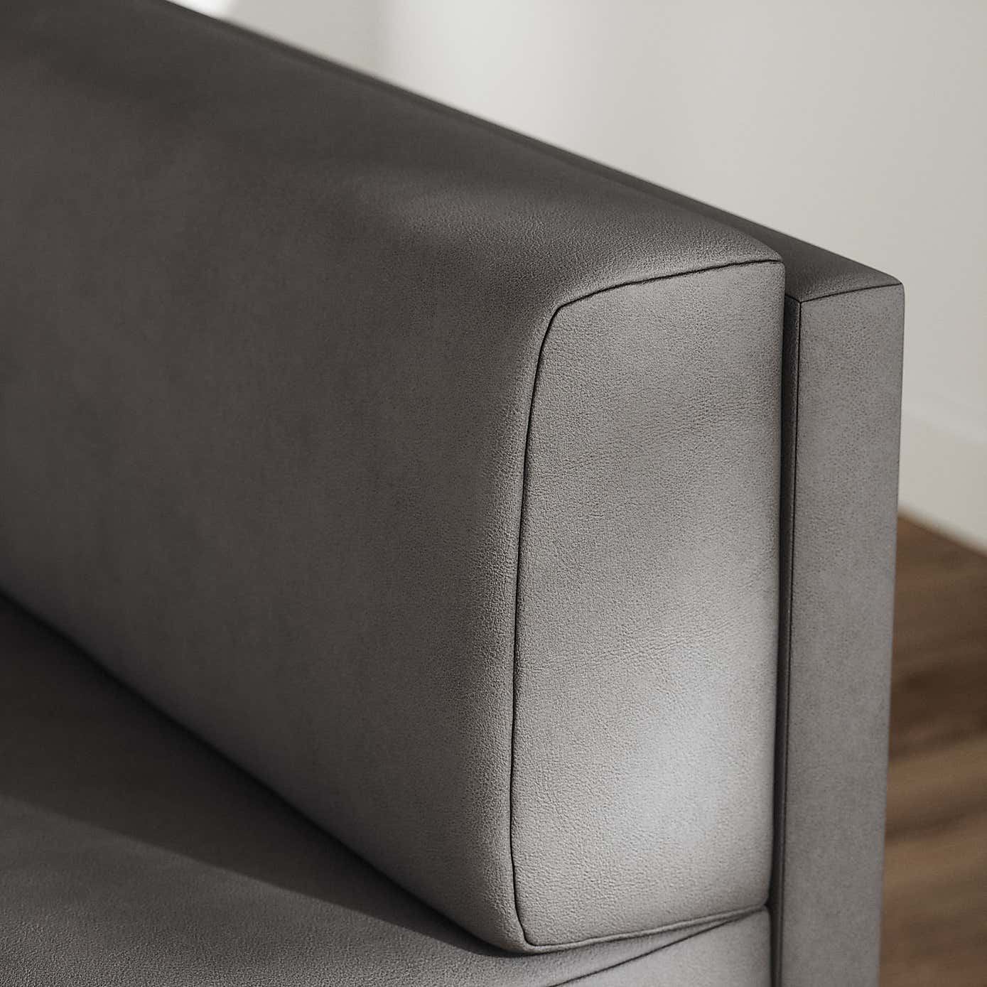 Mae Corner Dining Bench, Faux Leather