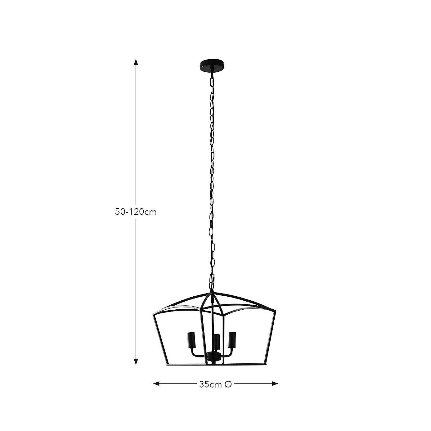 Orlando Industrial 3 Light Adjustable Pendant Light