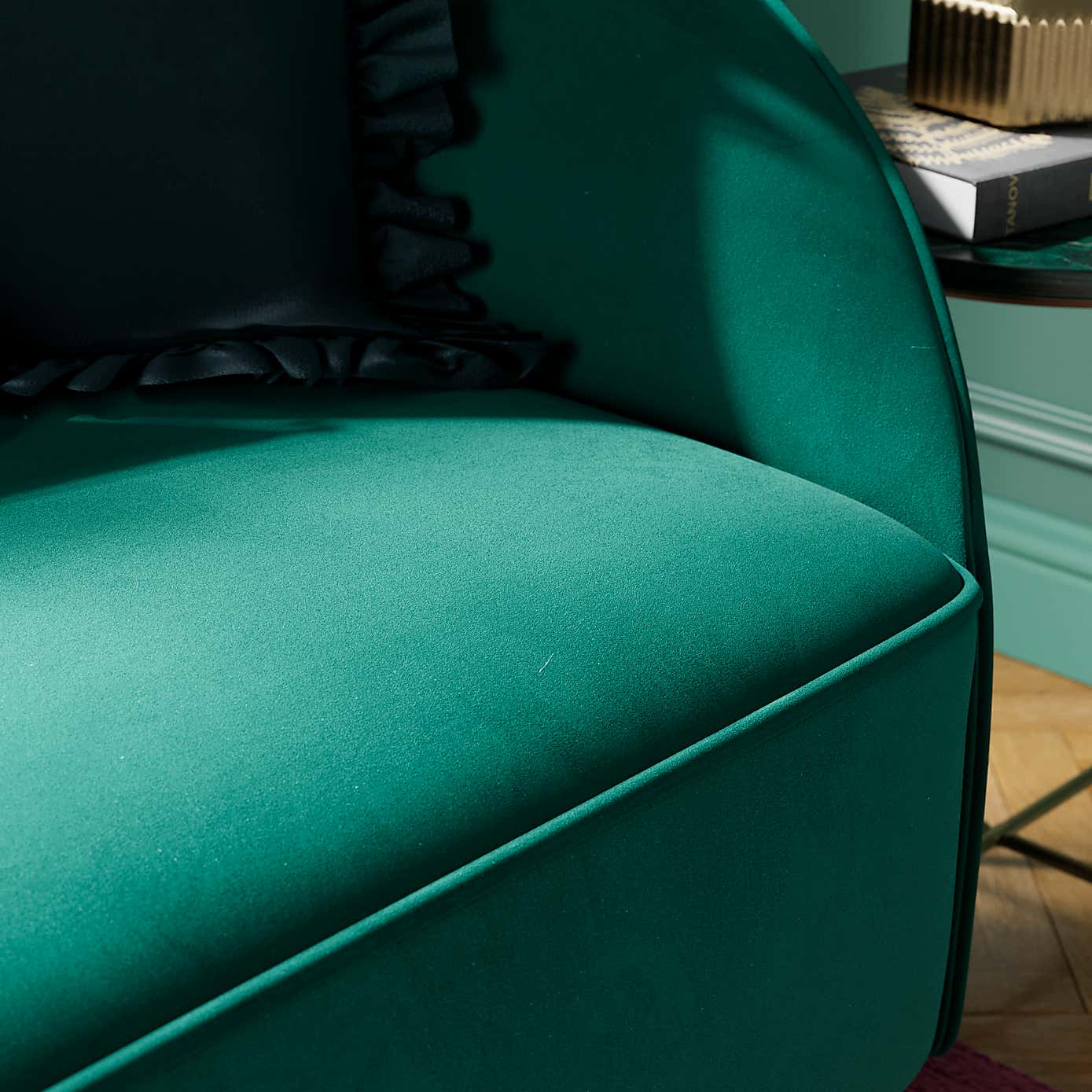 Aubery Velvet Curved 2 Seater Sofa