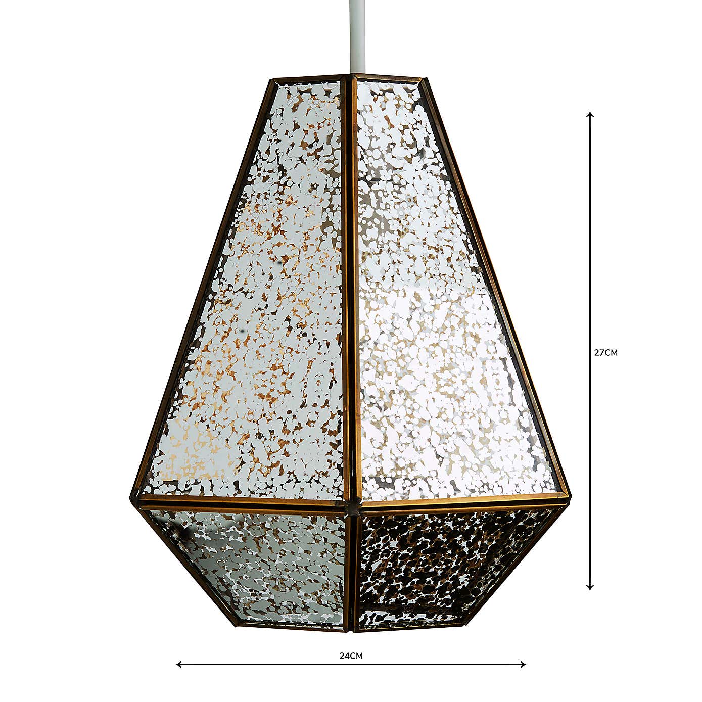 Bemus Mercury Glass Easy Fit Pendant Shade