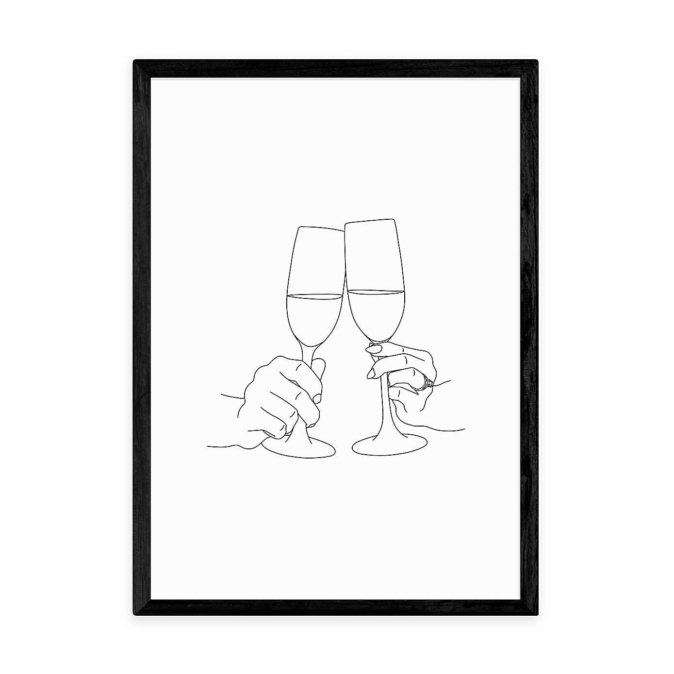 East End Prints Champagne Toast Print by Sundry Society