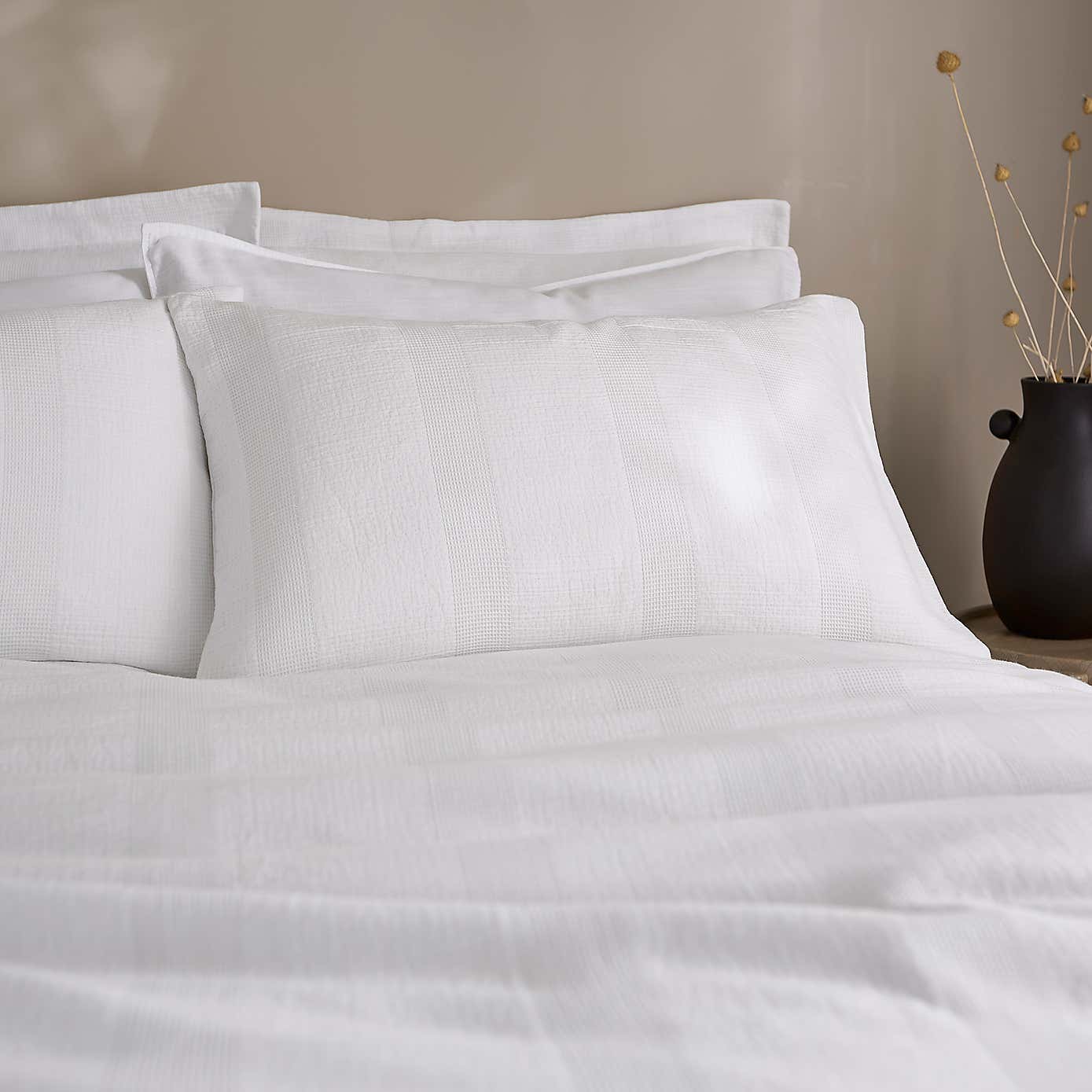 Bamburgh Waffle Duvet Cover & Pillowcase Set