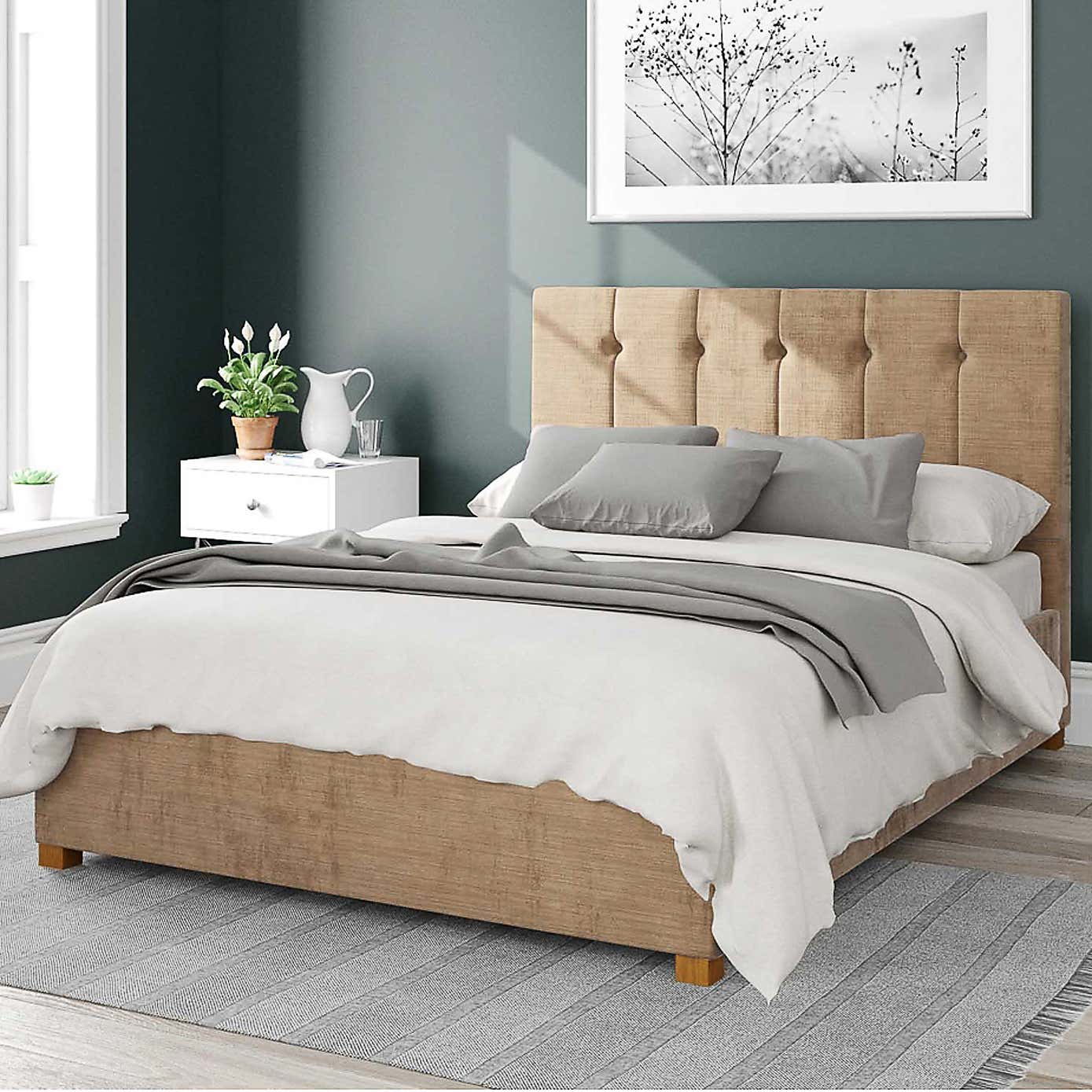 Hepburn Firenze Velour Ottoman Bed Frame